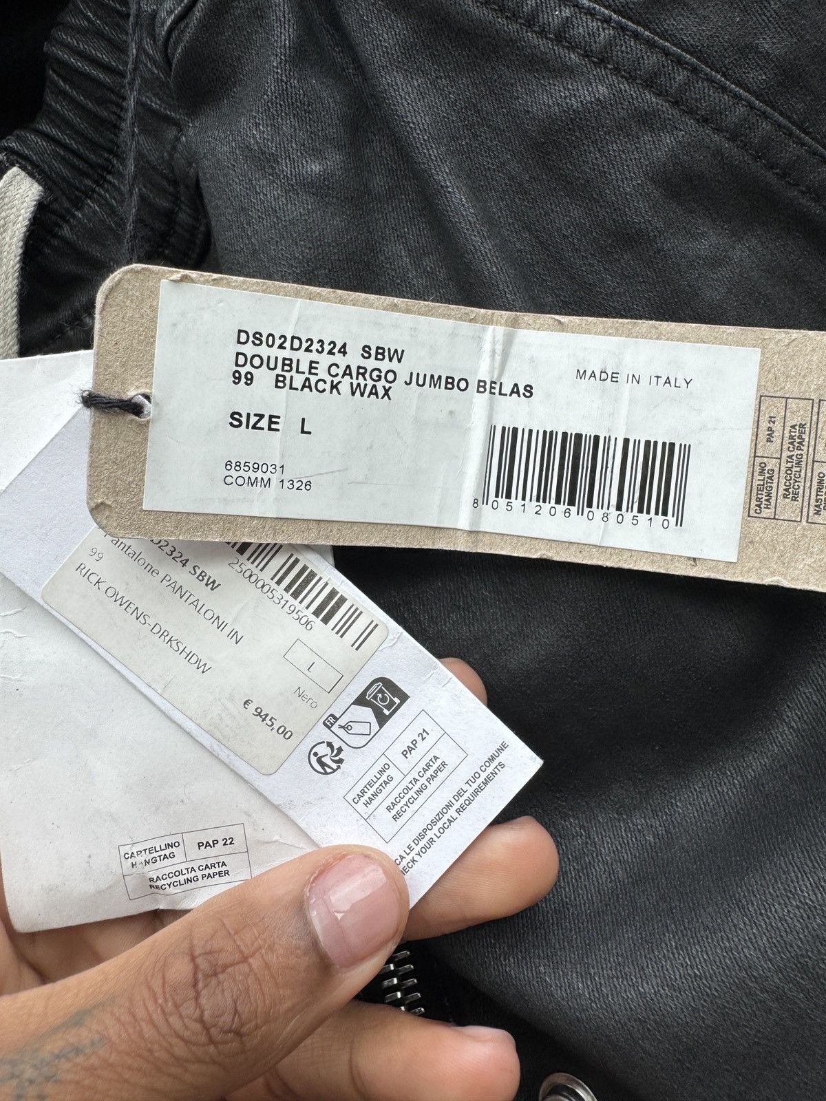 Rick Owens × Rick Owens Drkshdw Rick Owens wax belia cargos Size US 34 / EU 50 - 5 Thumbnail