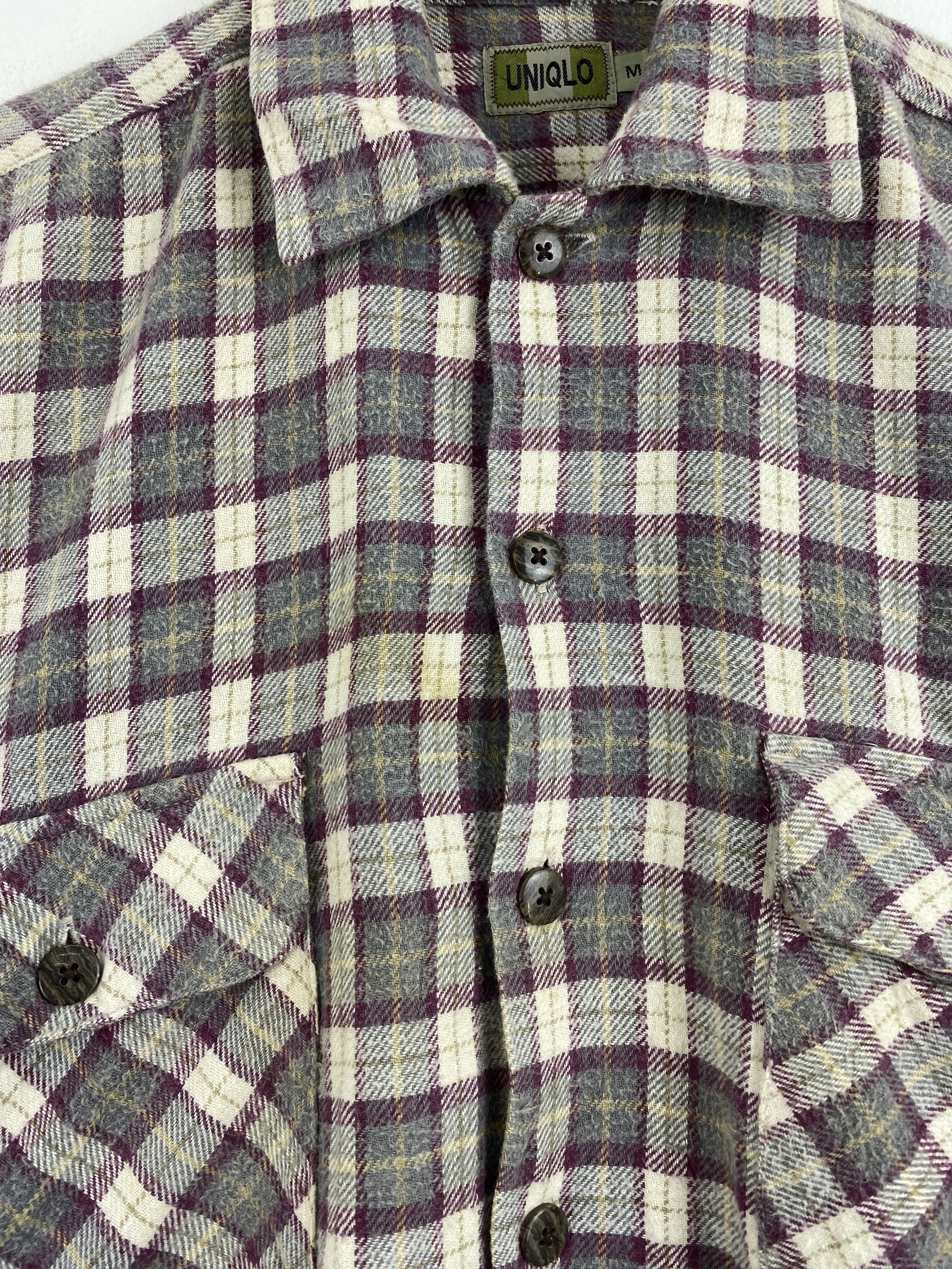 Uniqlo Vintage 90s Uniqlo Button Ups Plaid Flannel Shirt JA0132 Size US M / EU 48-50 / 2 - 12 Thumbnail