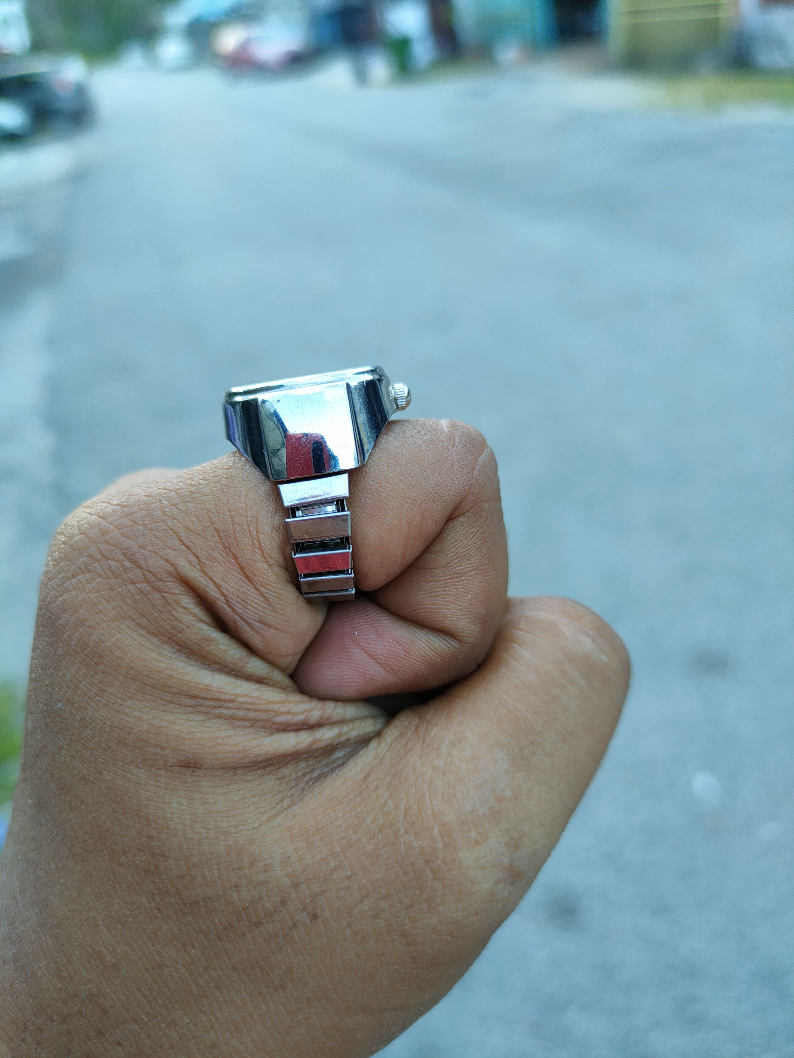 Japanese Brand Ring Watch silver stretchable japan #dlas Size ONE SIZE - 2 Thumbnail