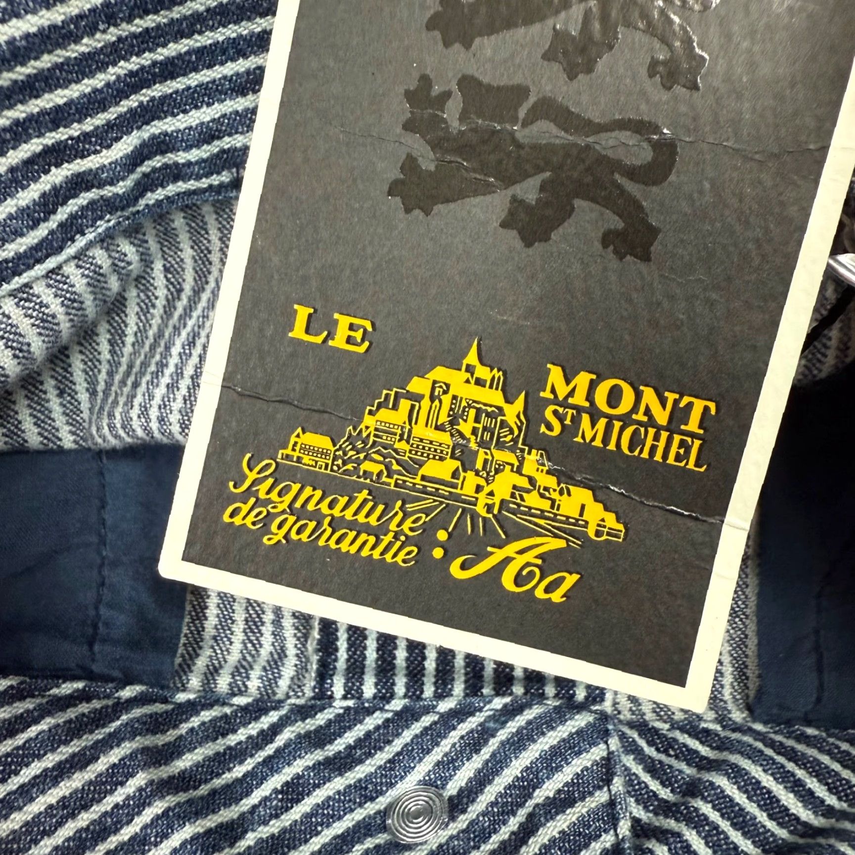 Vintage Le Mont Saint Michel Womens Striped Skirt Sz 34 US 2 Blue Button Front Size 26" / US 2 / IT 38 - 5 Thumbnail