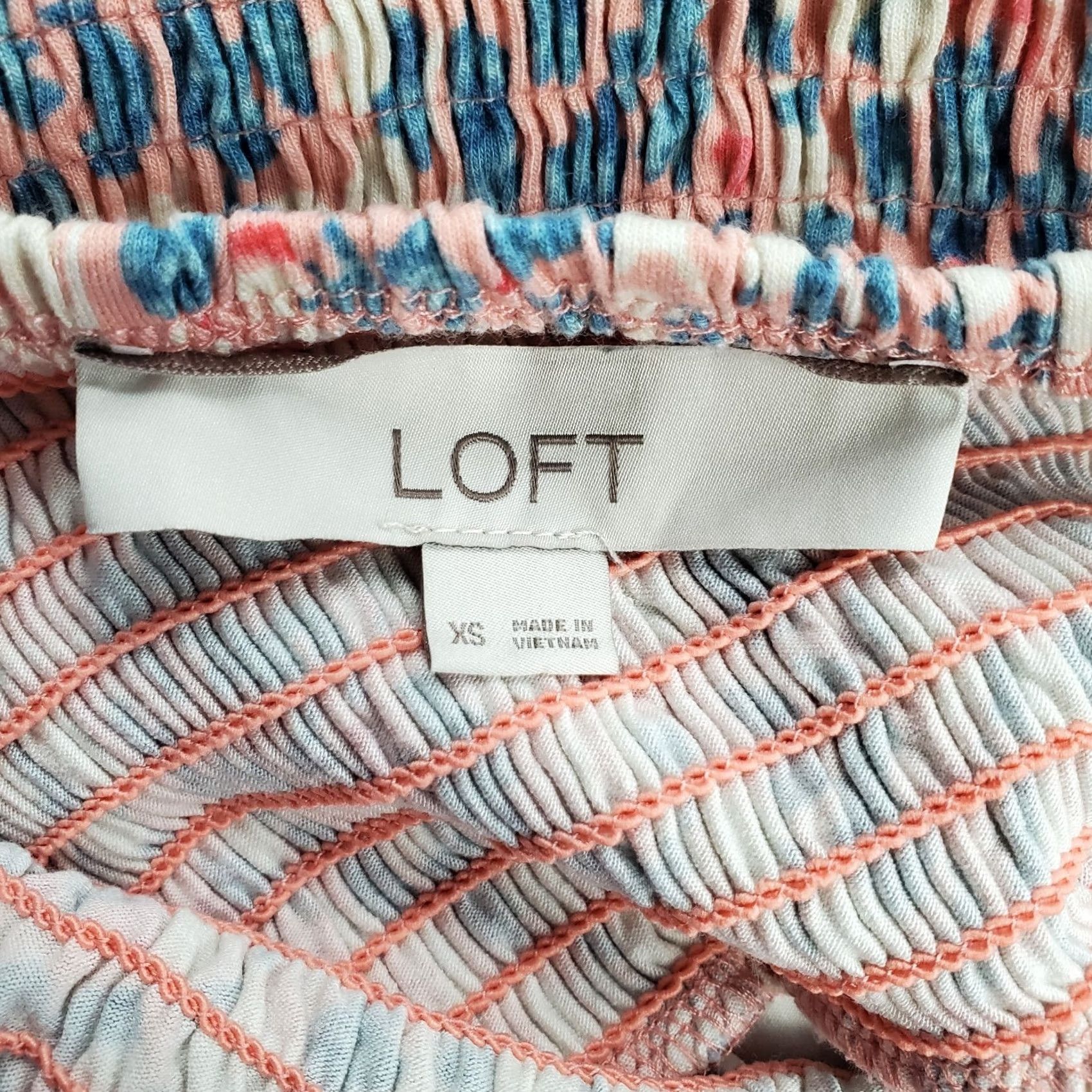 Loft LOFT Womens XS Multicolor Floral Tiered Dress Smocked Chest Wide Straps Backless Size XS / US 0-2 / IT 36-38 - 6 Thumbnail