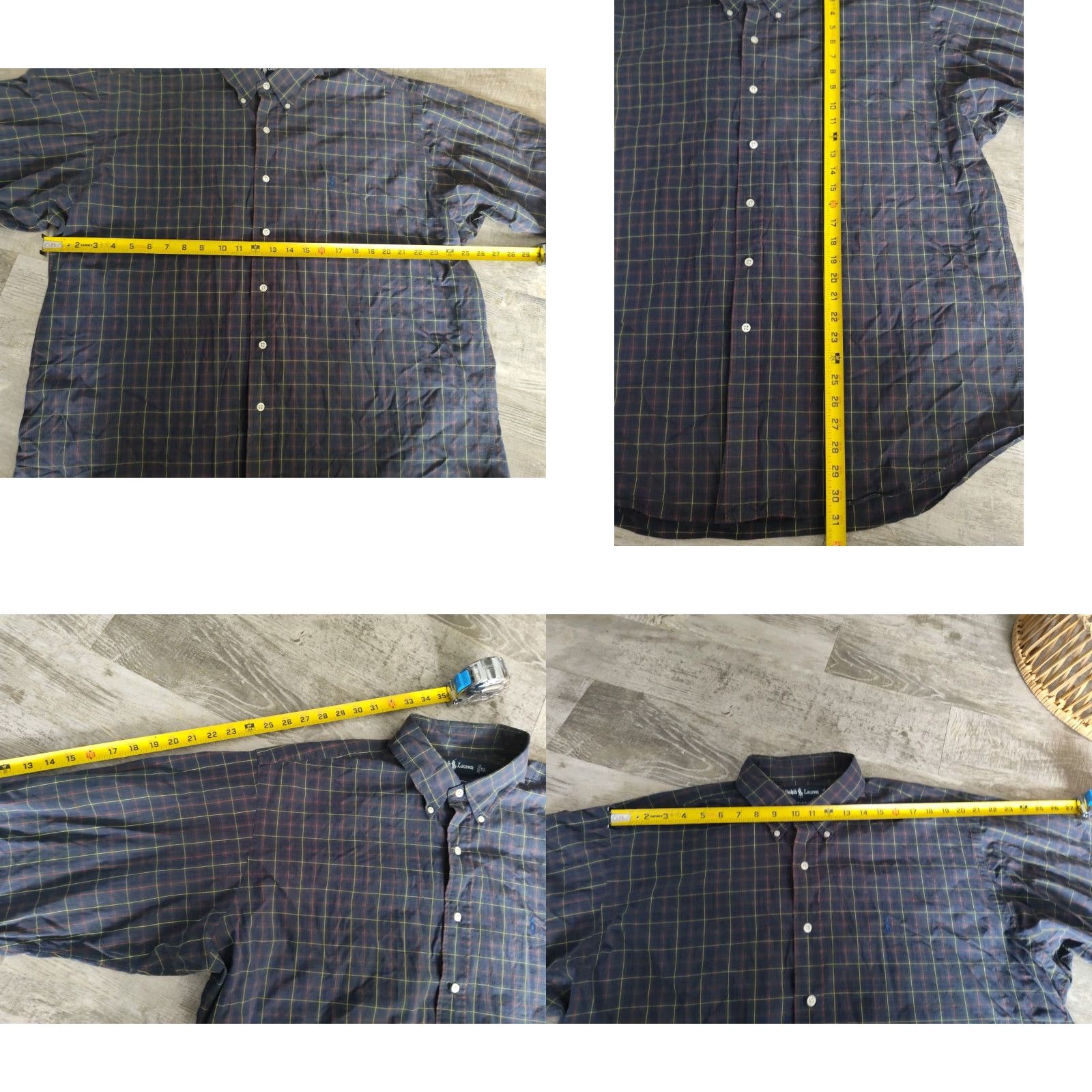 Polo Ralph Lauren VINTAGE Polo Ralph Lauren Men's XL Long Sleeve Plaid Button-Up Shirt Blue Green Casual Business Travel Size US XL / EU 56 / 4 - 8 Thumbnail