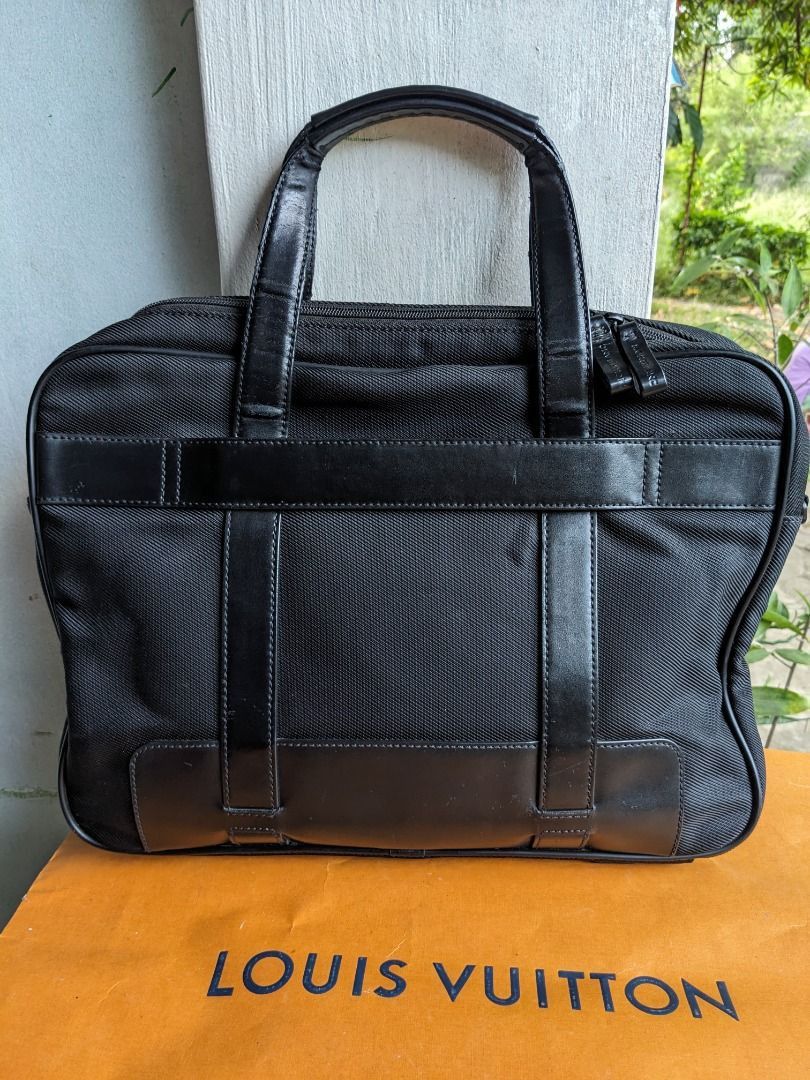Montblanc Montblanc Black Briefcase Laptop Bag Leather Trim with Strap Size ONE SIZE - 2 Thumbnail
