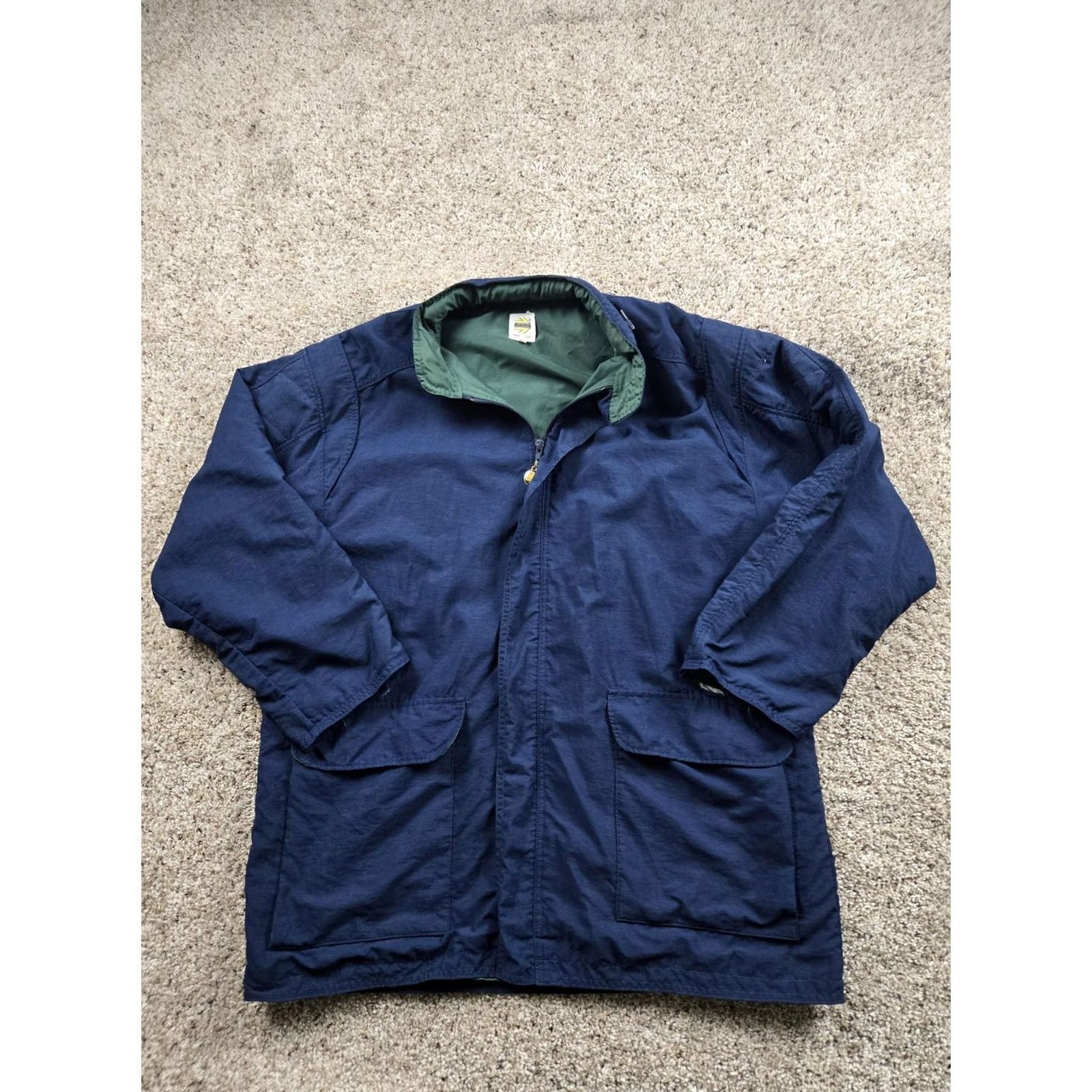 Vintage VINTAGE MOMO Jacket Men M Blue Full Zip Windbreaker Embroidered Pockets Lined Collared Cotton Italy Made Size US M / EU 48-50 / 2 - 2 Thumbnail