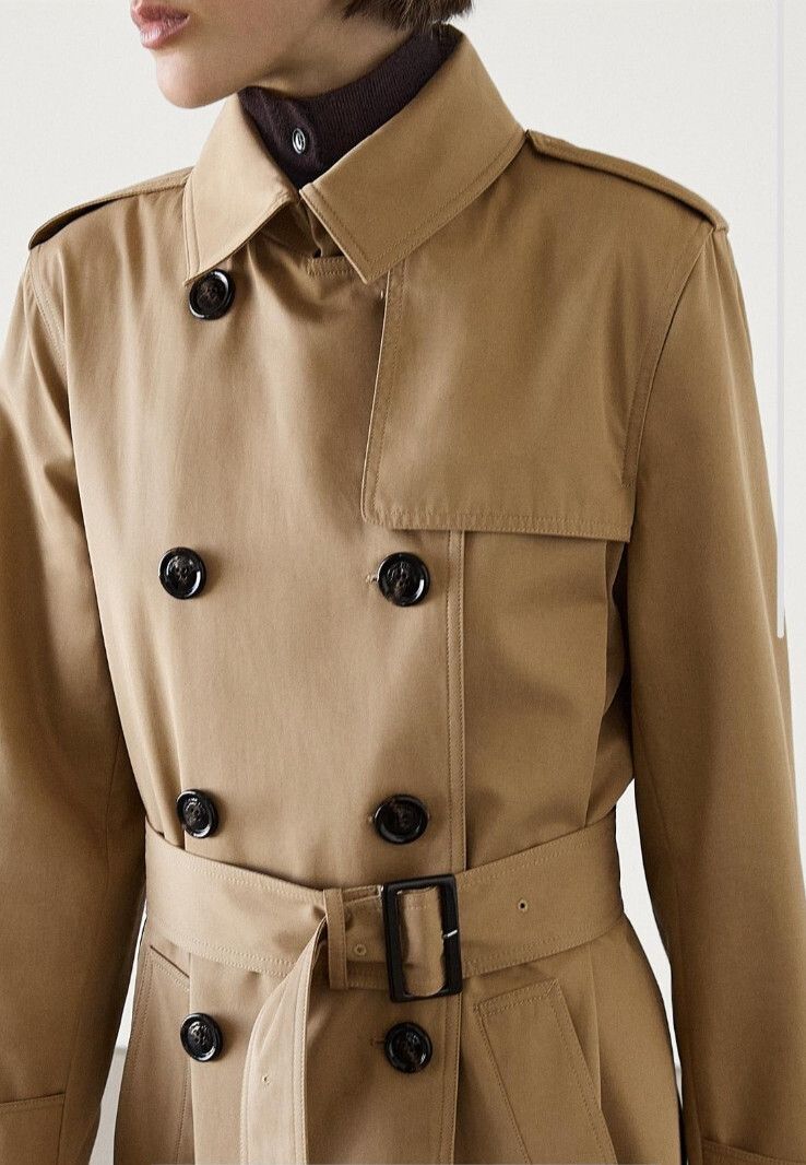 Massimo Dutti Massimo Dutti Women’s Trench Coat With Belt Brown Size M Size M / US 6-8 / IT 42-44 - 3 Thumbnail