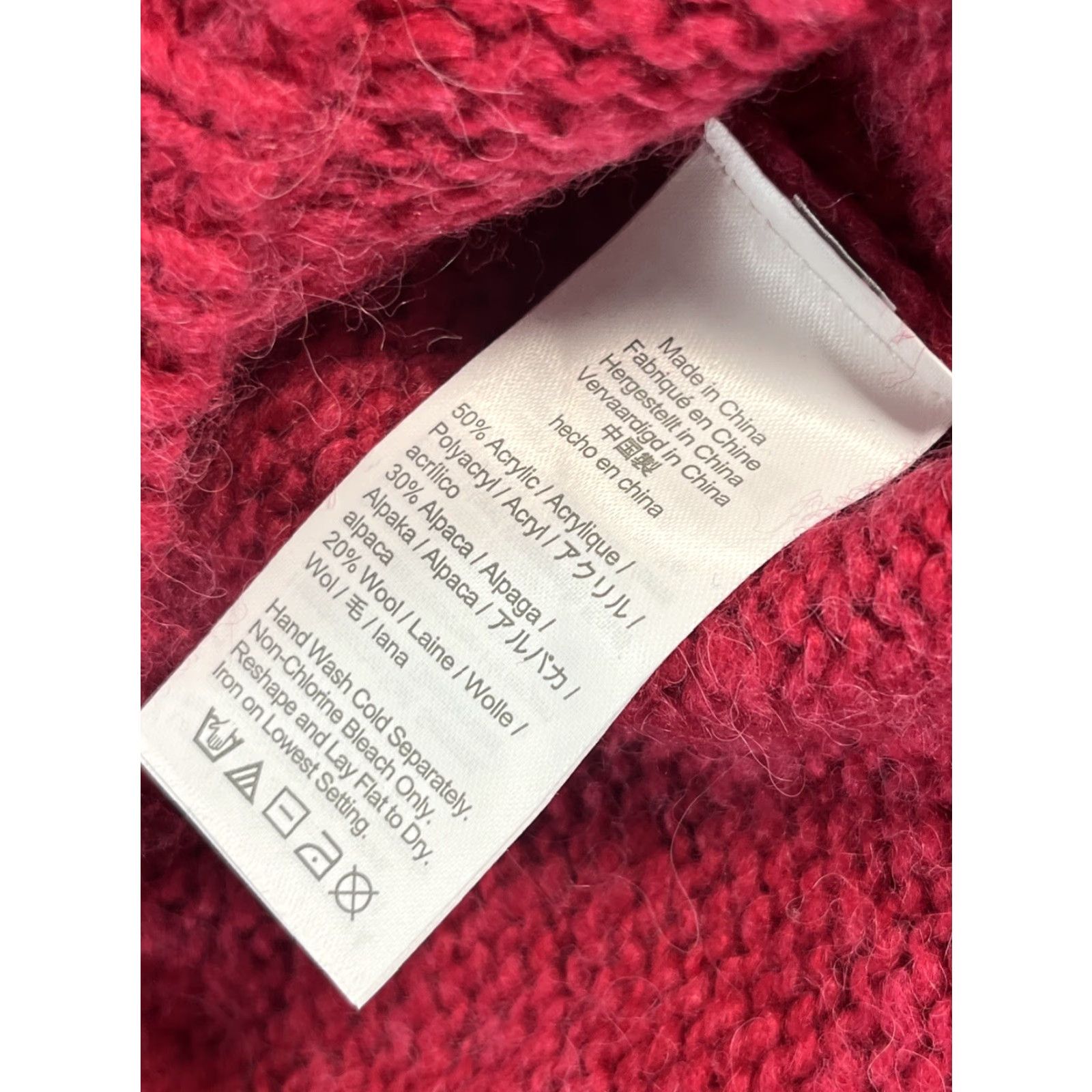 J.Crew J.CREW Knit Sweater Womens L Alpaca Pink Cable-Knit Crew Neck Pullover Long Sleeve Size L / US 10 / IT 46 - 6 Thumbnail