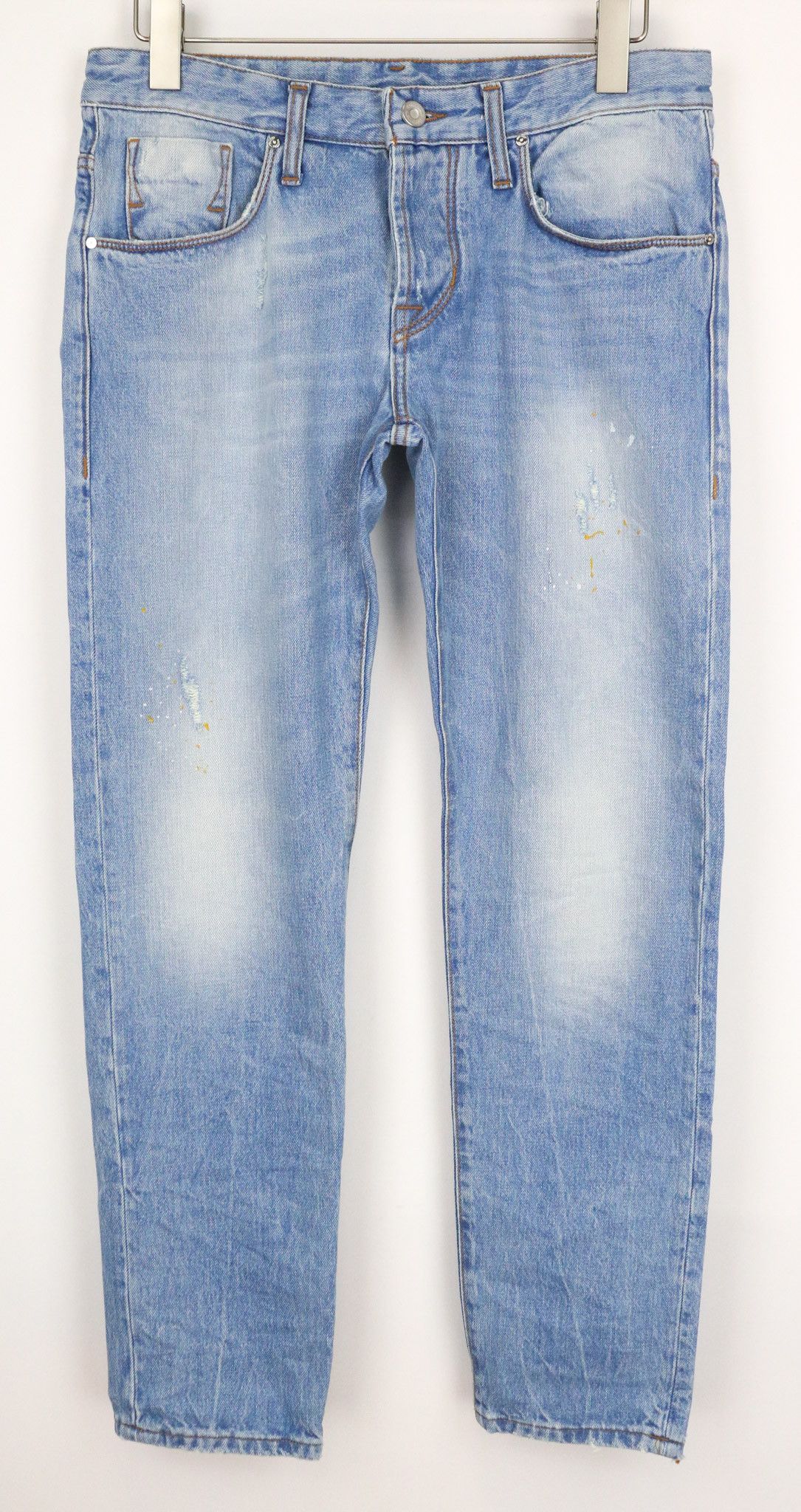 Takeshy Kurosawa W34 Slim Fit Light Blue Cotton Washed Jeans 75369 Size US 34 / EU 50 - 1 Thumbnail