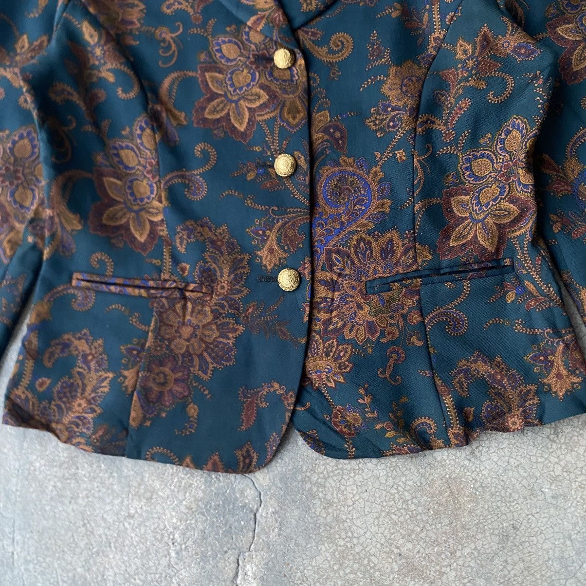 Burberry ‼️LAST DROP‼️Burberry Vintage Floral Paisley Blazer Jacket Size S / US 4 / IT 40 - 7 Thumbnail