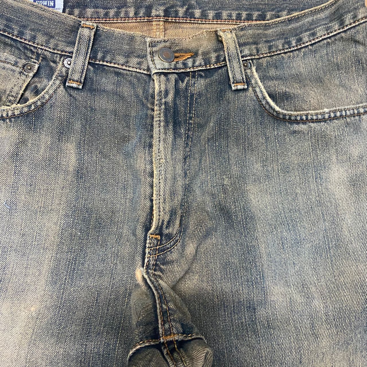 Edwin Vintage Edwin 404 Distressed Denim Size US 33 - 13 Thumbnail