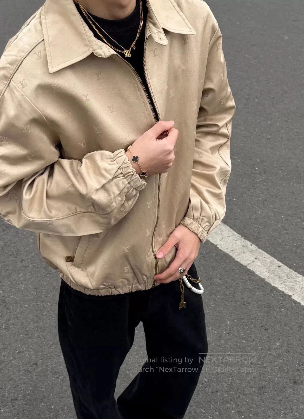 Louis Vuitton LV Logo Khaki Jacket. Size US M / EU 48-50 / 2 - 8 Thumbnail