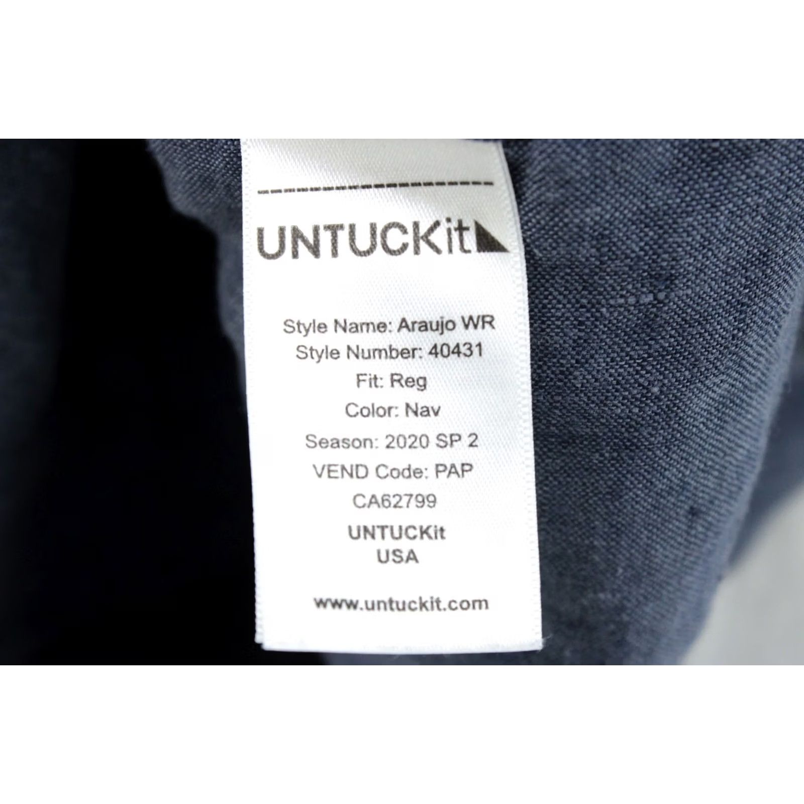 UNTUCKit UNTUCKit Araujo Shirt Mens XXL Blue Linen Button Front Casual Beach Shirt Mens XXL Blue Linen Button-Up Beach Vacation Fashion Size US XXL / EU 58 / 5 - 5 Thumbnail