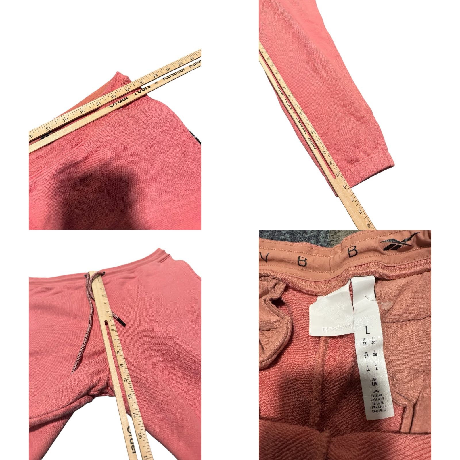 Victoria Beckham VINTAGE Reebok by Victoria Beckham Boyfriend Joggers Women’s L Pink Pants Activewear Jogger Activewear Logo Pockets Size 36" / US 14 / IT 50 - 9 Thumbnail