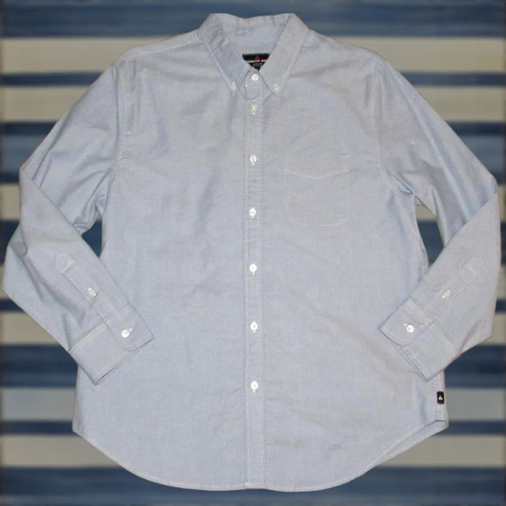 Vintage AMERICAN GIANT Blue Long Sleeve Button Down Shirt Large Mens XS? Size US L / EU 52-54 / 3 - 1 Thumbnail