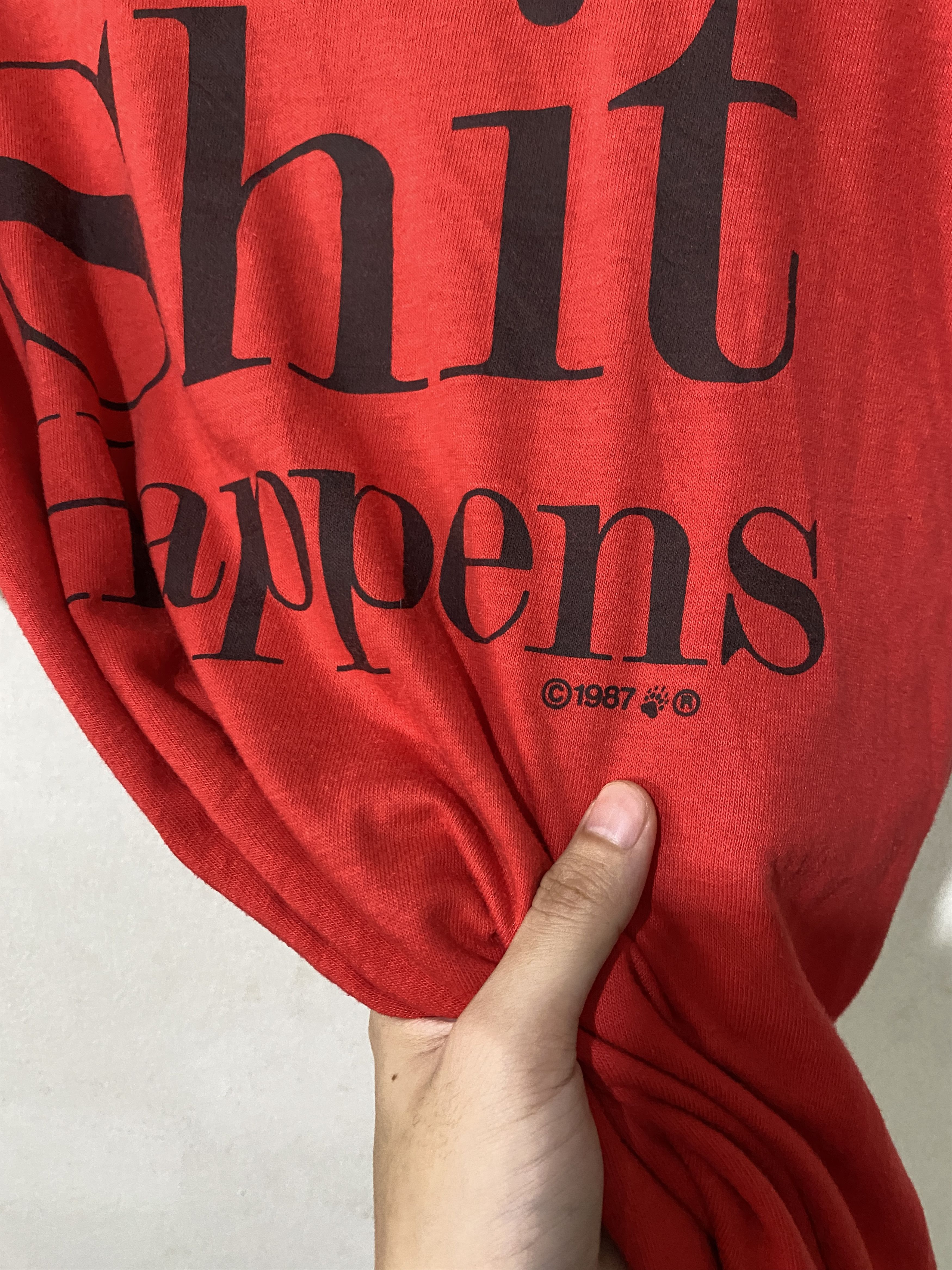 Grunt Style × Vintage Vintage 80s Shit Happens Shirt Size US S / EU 44-46 / 1 - 3 Thumbnail