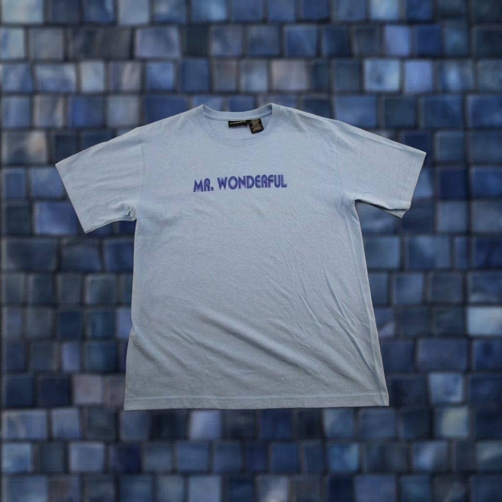 Vintage Vintage No Boundaries Y2K Mr. Wonderful Graphic Tee Size M Streetwear Blue Cotton Short Sleeve Crew Neck Mens T-Shirt 2000s Size US M / EU 48-50 / 2 - 1 Thumbnail