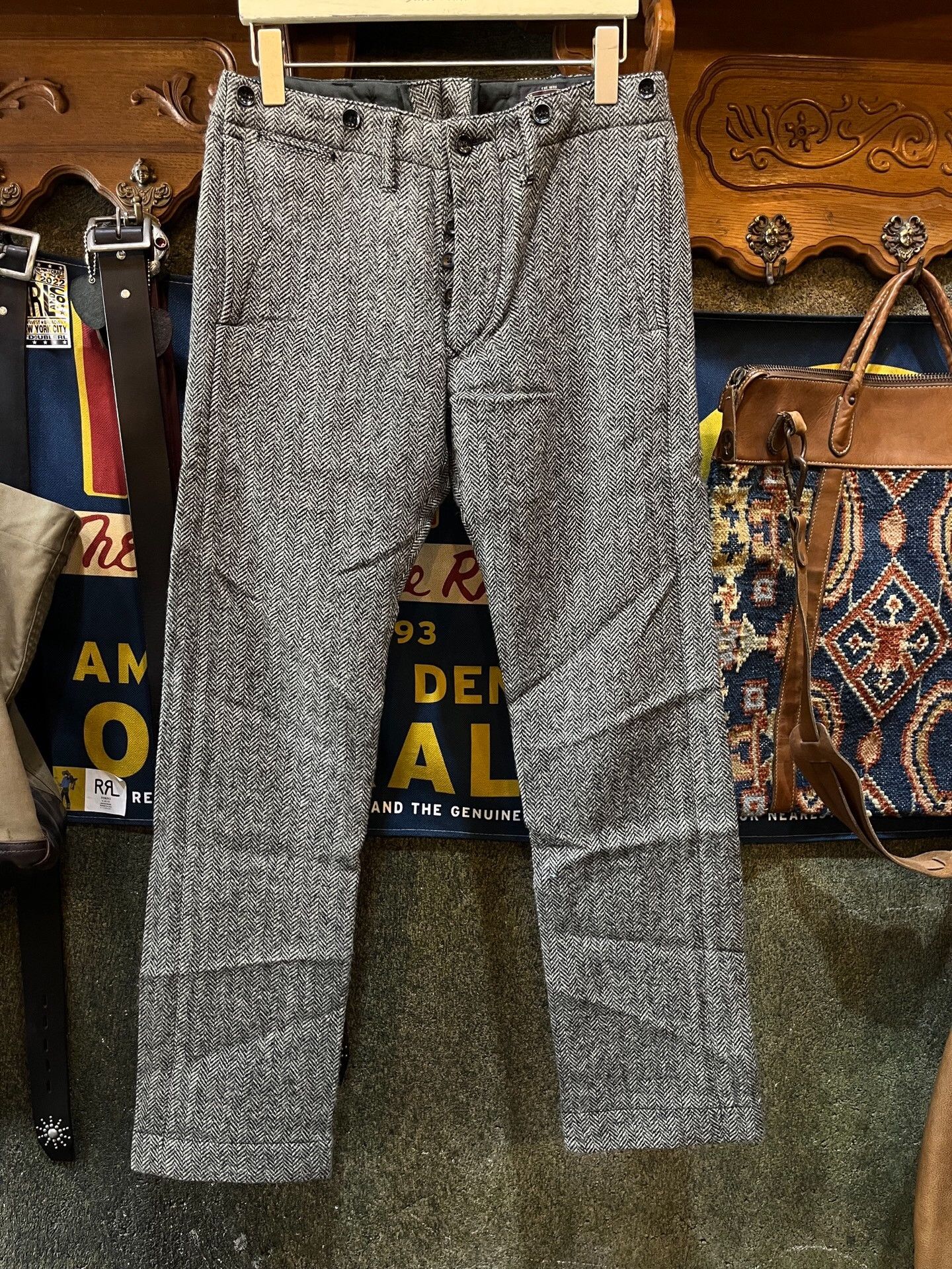 RRL Ralph Lauren herringbone pattern casual trousers by RRL Size US 30 / EU 46 - 1 Thumbnail