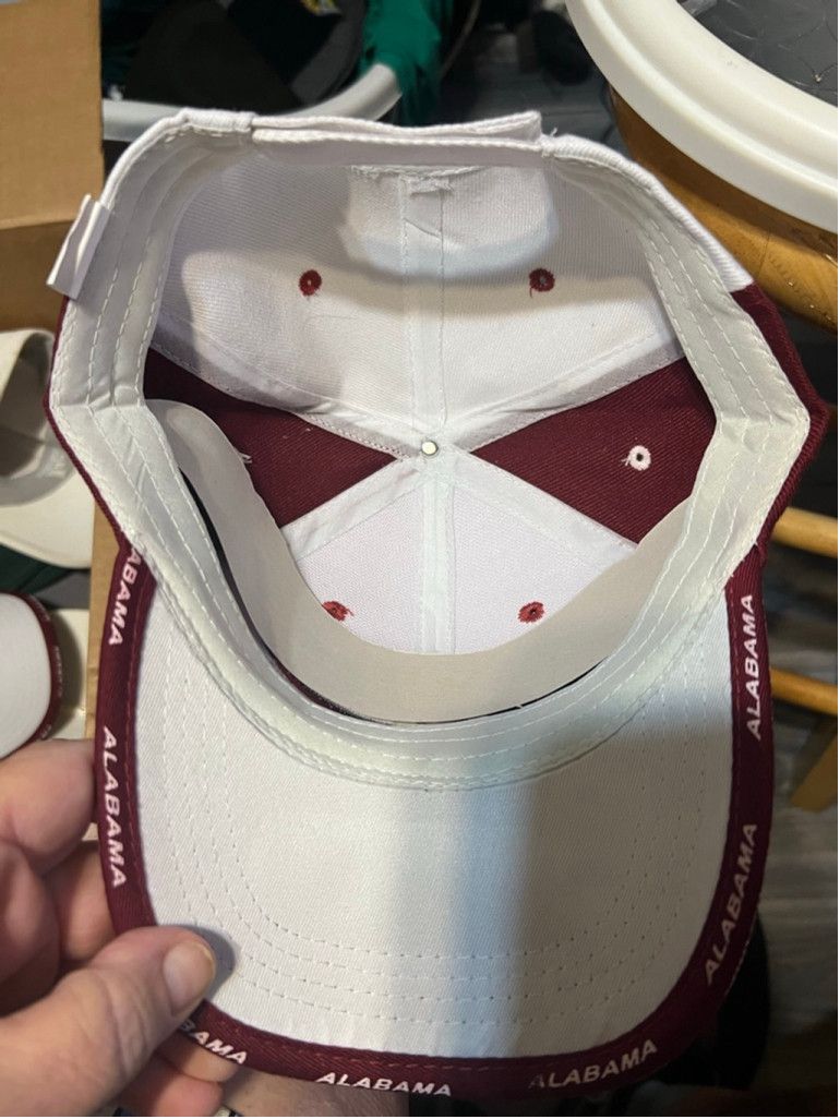 Other Men's YESHIMAOYE Alabama Baseball Cap One Size White Maroon Size ONE SIZE - 5 Thumbnail
