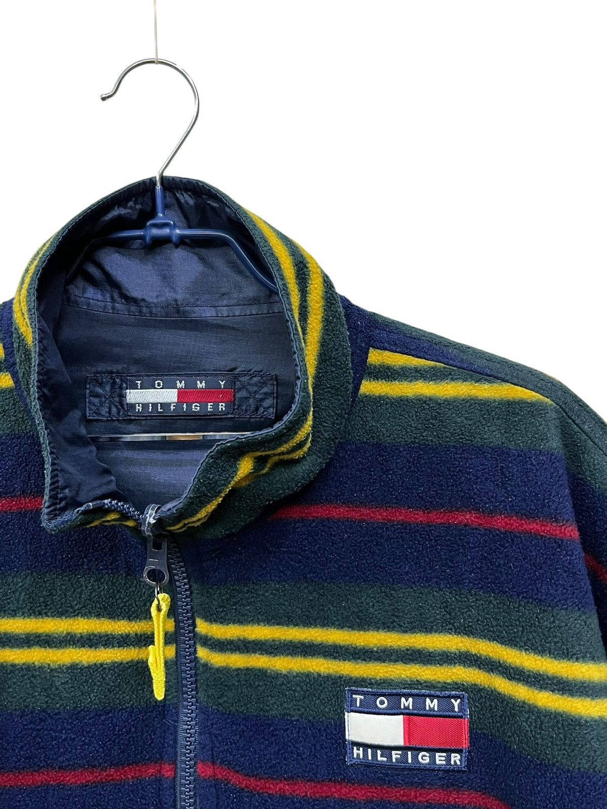 Tommy Hilfiger Vintage 90s Tommy Hilfiger Reversible Stripe Fleece Nylon Size US L / EU 52-54 / 3 - 12 Thumbnail
