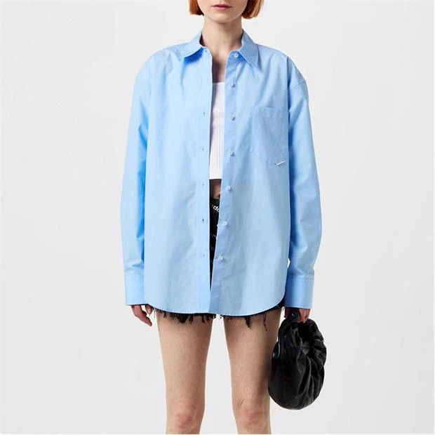 Alexander Wang o1g2r1mq0824 Boyf Shirts in Light Blue Size XS / US 0-2 / IT 36-38 - 4 Thumbnail
