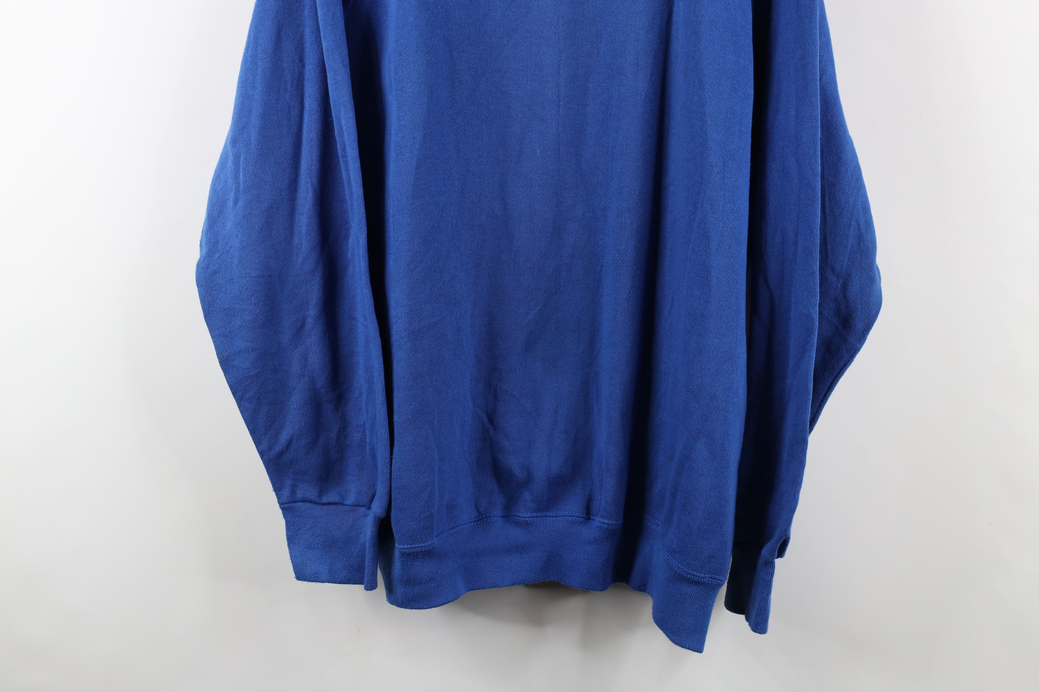 Vintage Vintage 80s 90s Streetwear Raglan Sweatshirt Royal Blue USA Size US XXL / EU 58 / 5 - 3 Thumbnail