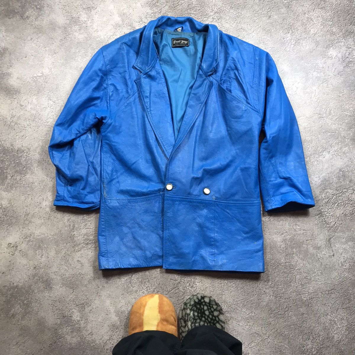 Vintage Vintage Y2K Blue Oversized Blazer Streetwear Casual Washed S Size S / US 4 / IT 40 - 1 Thumbnail
