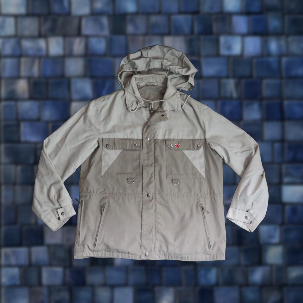 Vintage VINTAGE Bergmair Jacket Mens L Hooded Ski Alpps Beige Gray Zip Lodge Outdoor 70s 80s Puffer Nylon Size US L / EU 52-54 / 3 - 1 Thumbnail
