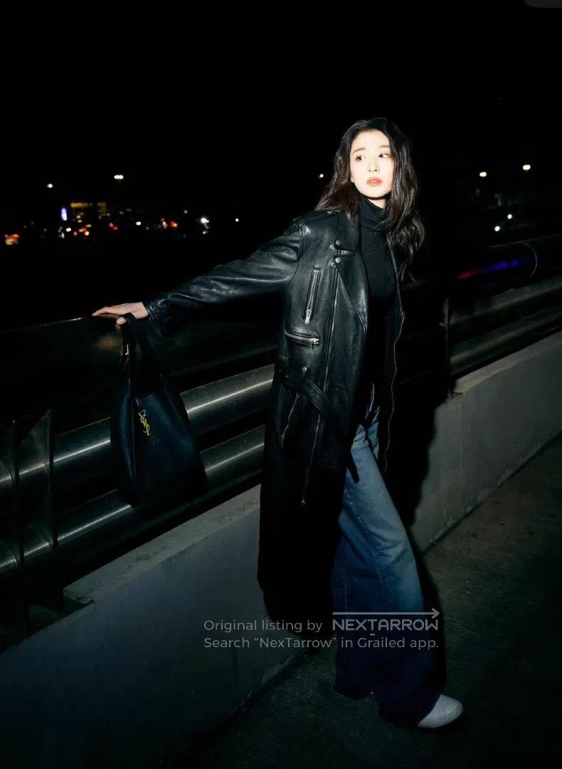 Saint Laurent Paris Saint Laurent Paris Black Long Leather Jacket Size XXS / US 00 / IT 34 - 7 Thumbnail