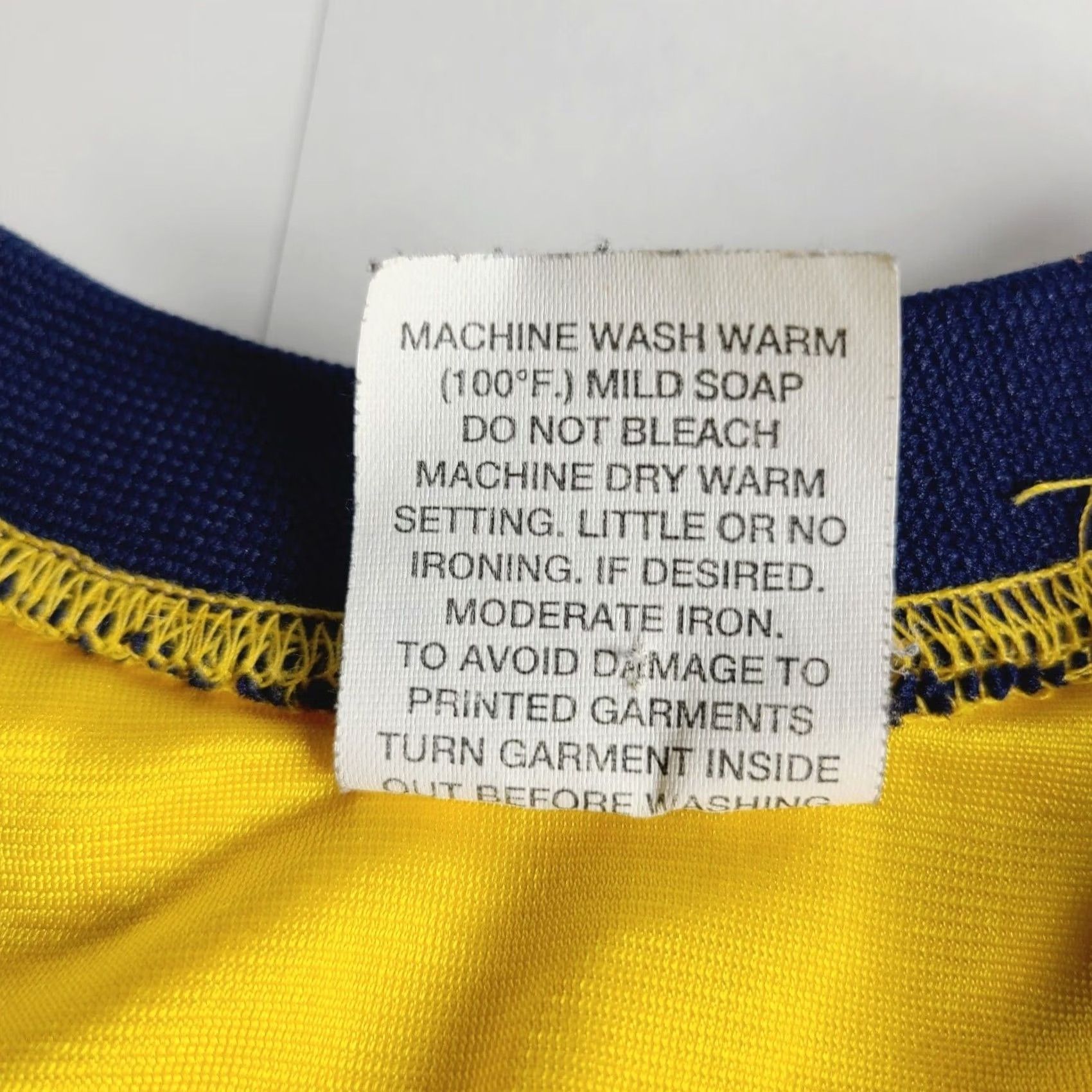 Vintage VINTAGE Gus Macker 90's Men's Large Basketball Jersey Yellow Michigan Mens Blue? Size US L / EU 52-54 / 3 - 4 Thumbnail