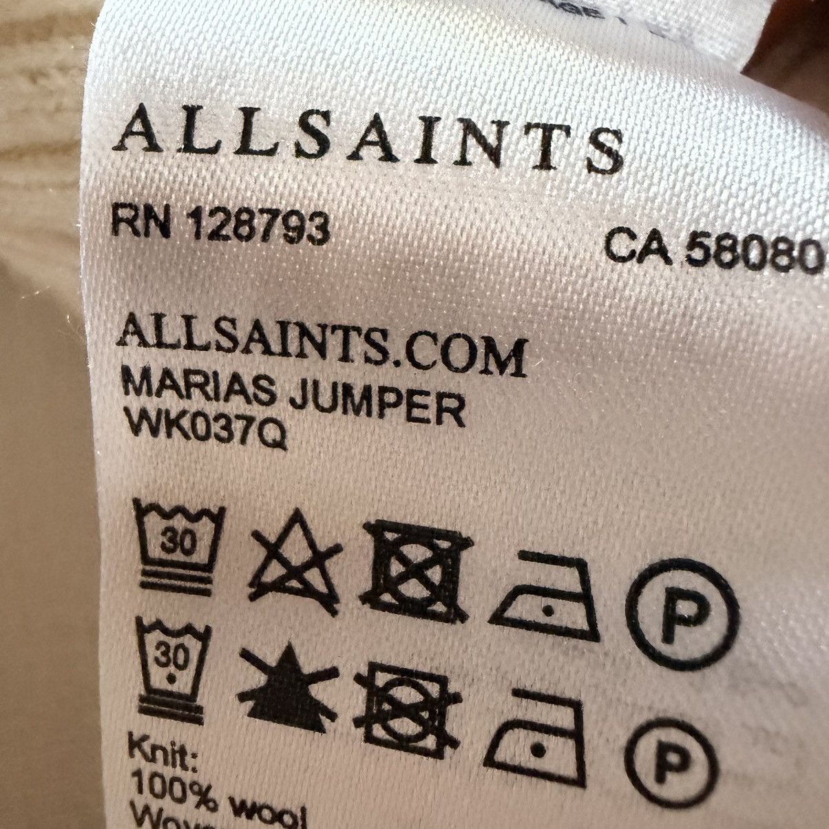 Allsaints AllSaints Marias Jumper XS 100% Merino Wool Cropped Layered Size XS / US 0-2 / IT 36-38 - 13 Thumbnail