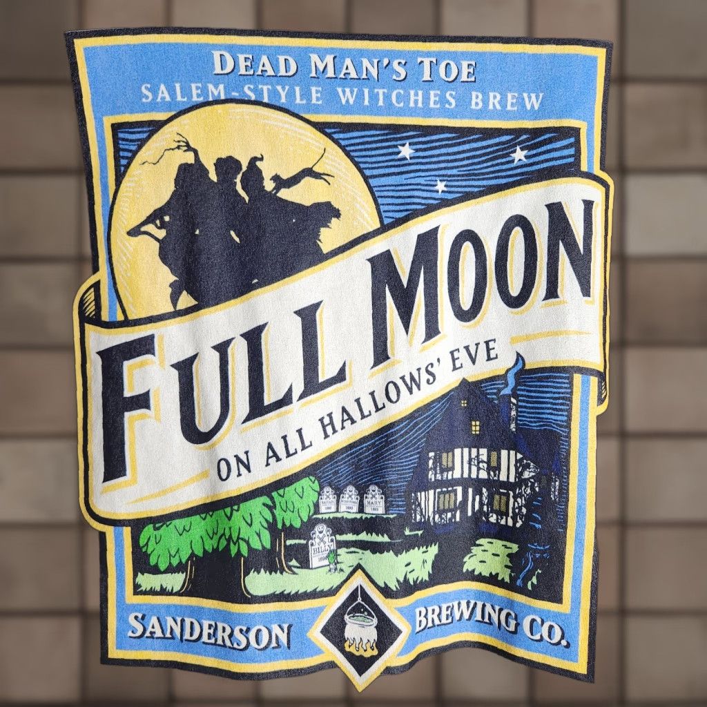 Vintage Sanderson Sisters Brewing Co Salem, Mass. Mens Full Moon Gray Tee-Size 4XL Size US XXL / EU 58 / 5 - 1 Thumbnail