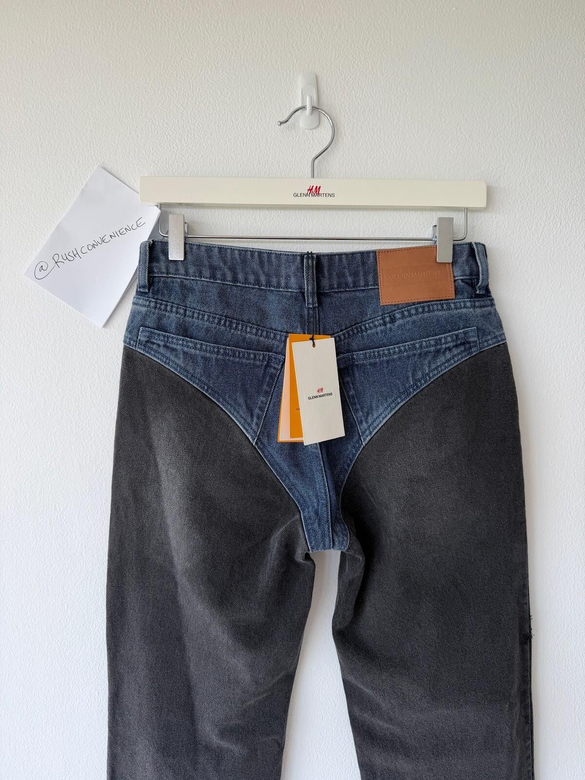 Other new H&M Glenn Martens two tone jeans blue grey 12 40 Size 40" / US 18 - 4 Thumbnail