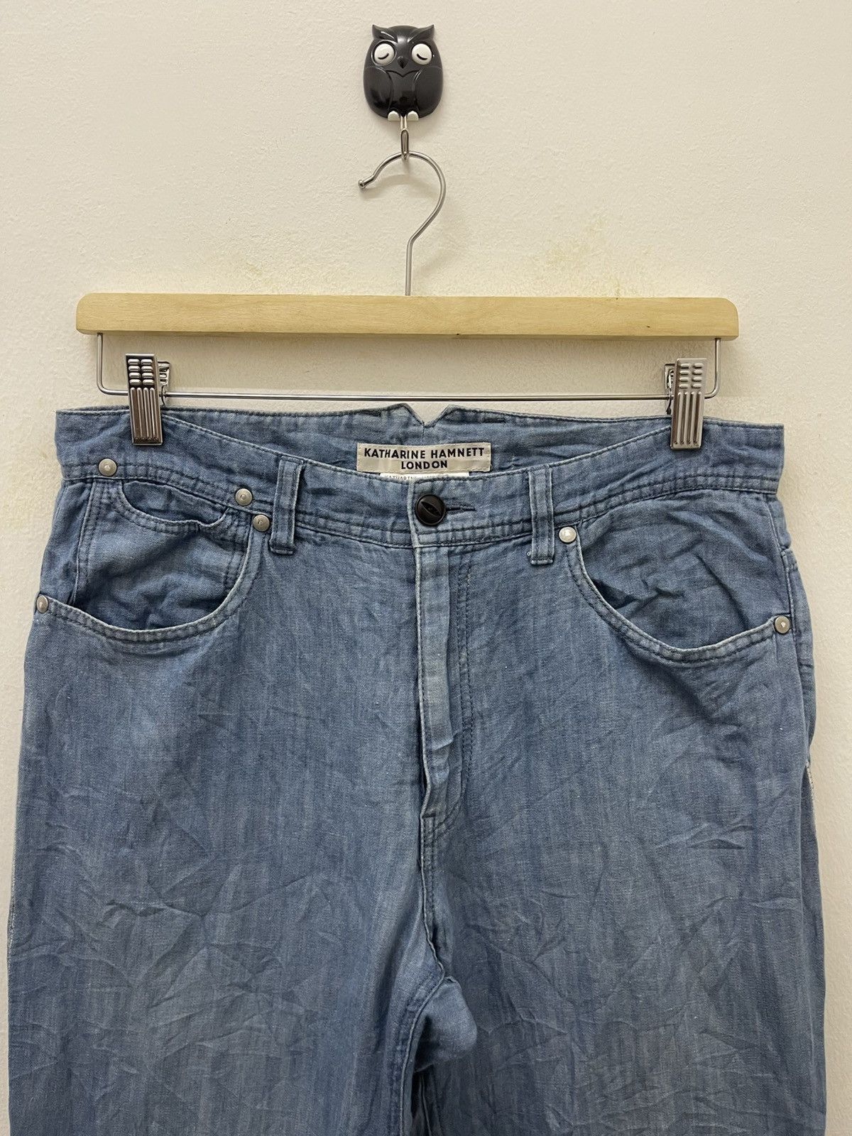 Katharine Hamnett London Rare Vintage KATHARINE HAMNETT LONDON Cotton Linen Pant Size US 30 / EU 46 - 10 Thumbnail
