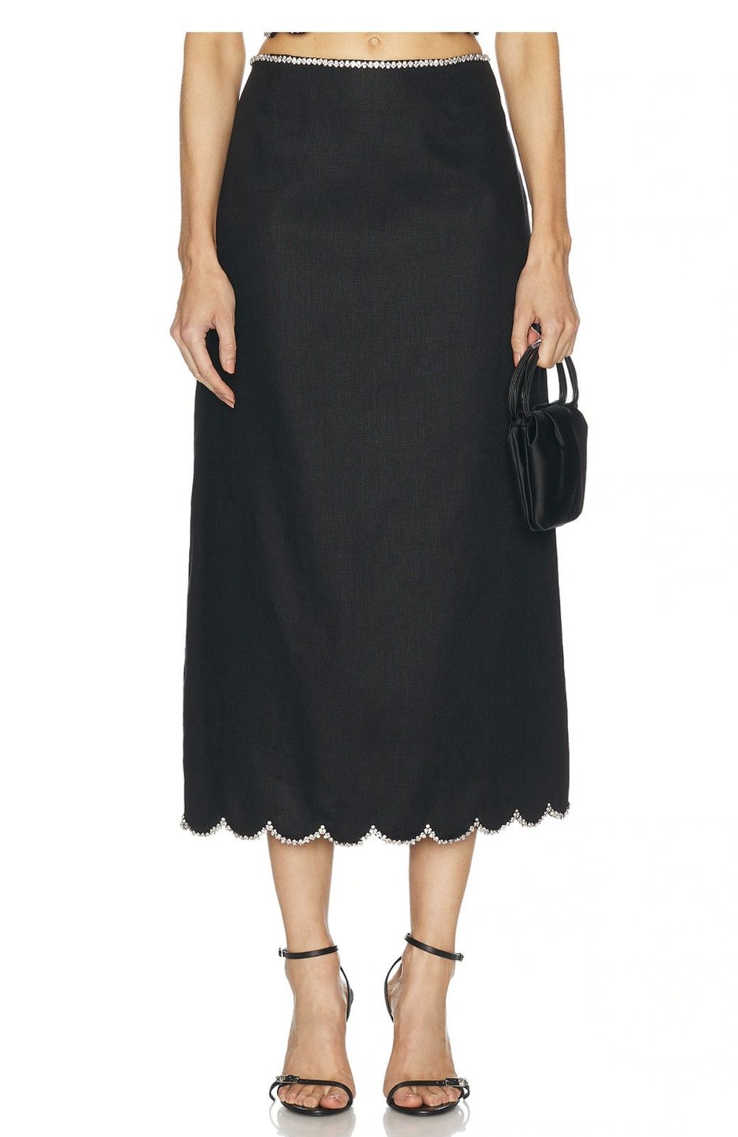 Zimmermann ZIMMERMANN Crush Scalloped Midi Skirt Zimmermann size 2 Size 30" / US 8 / IT 44 - 5 Thumbnail