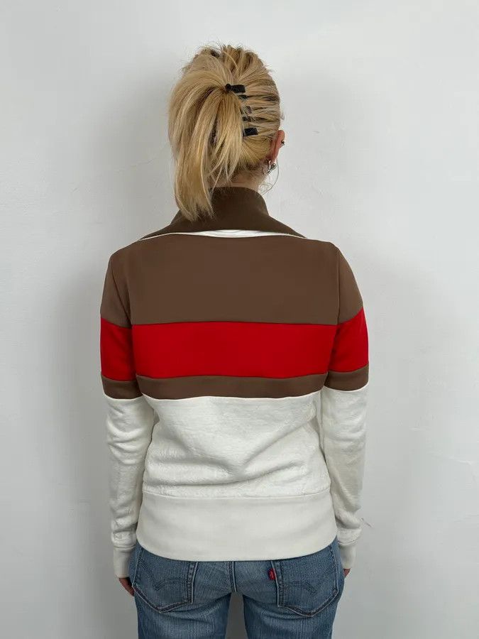 Bottega Veneta Bottega Veneta White Brown & Red Tricolor Track Jacket Size S / US 4 / IT 40 - 2 Thumbnail