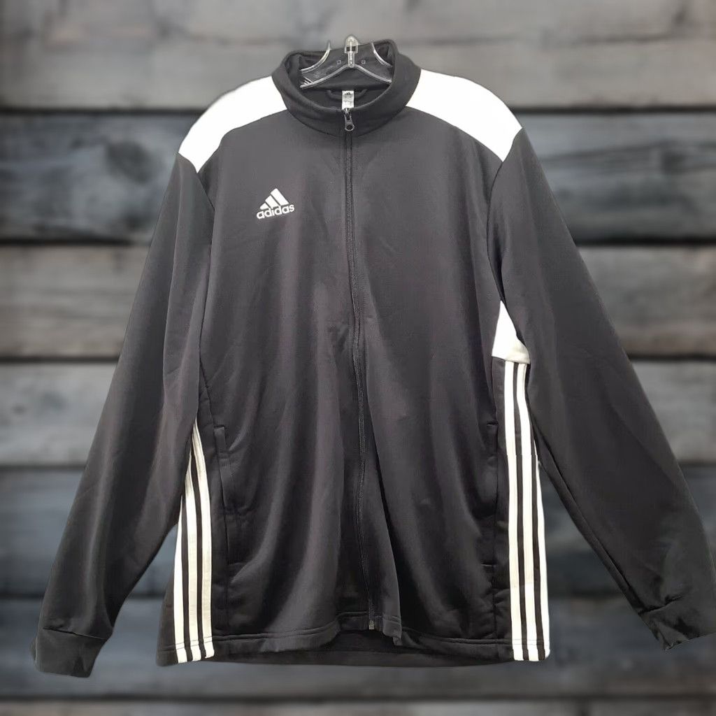 Adidas ADIDAS Track Jacket Mens XL Black White Striped Full Zip Athletic Regista 18 Activewear 90s? Size US XL / EU 56 / 4 - 1 Thumbnail