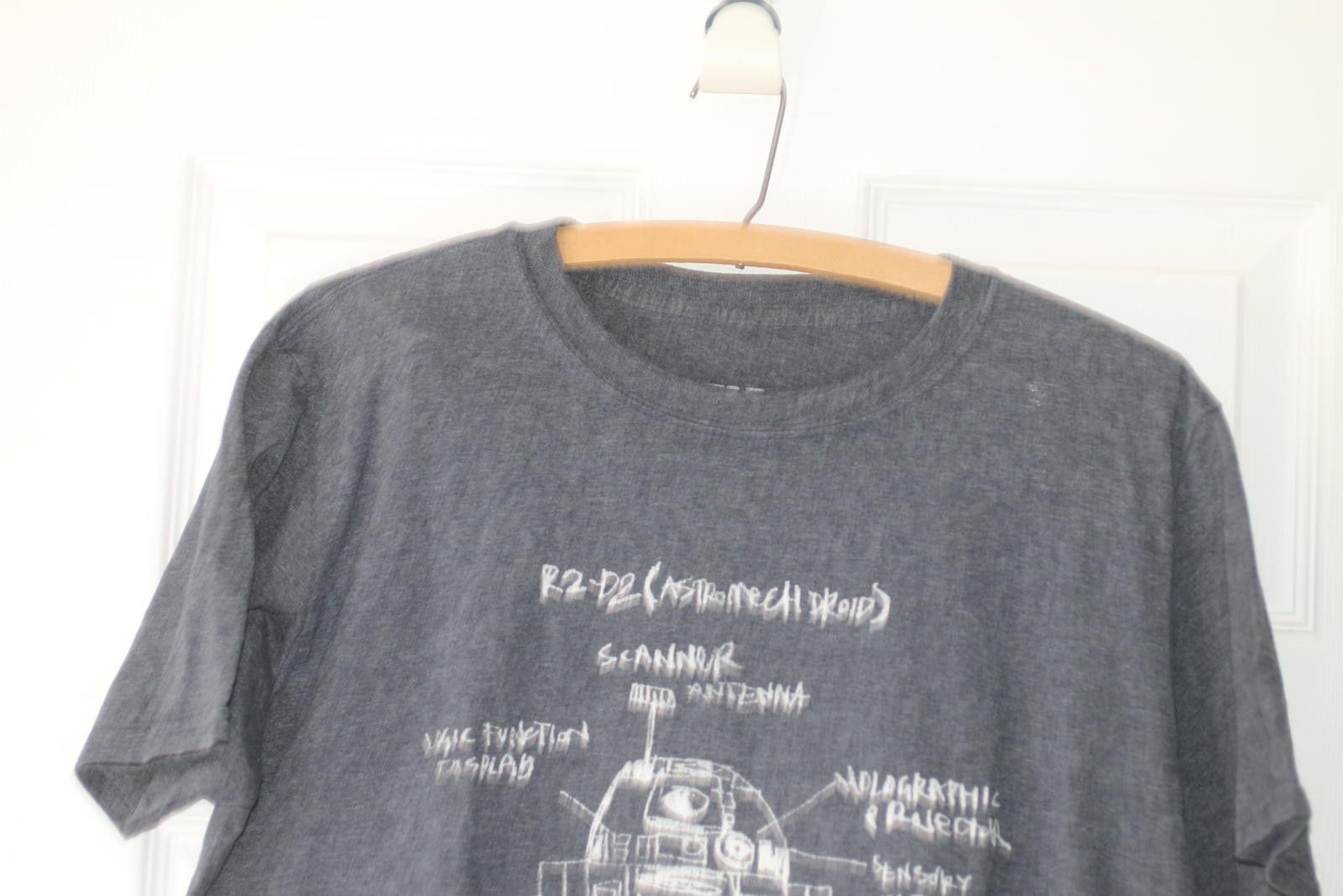 Unknown London Grey/Blue R2-D2 Star Wars Graphic T-Shirt Size: Large Size ONE SIZE - 4 Thumbnail