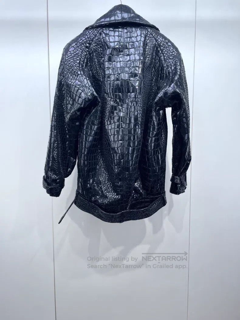 Saint Laurent Paris Saint Laurent Paris Black crocodile pattern leather coat Size XS / US 0-2 / IT 36-38 - 2 Thumbnail