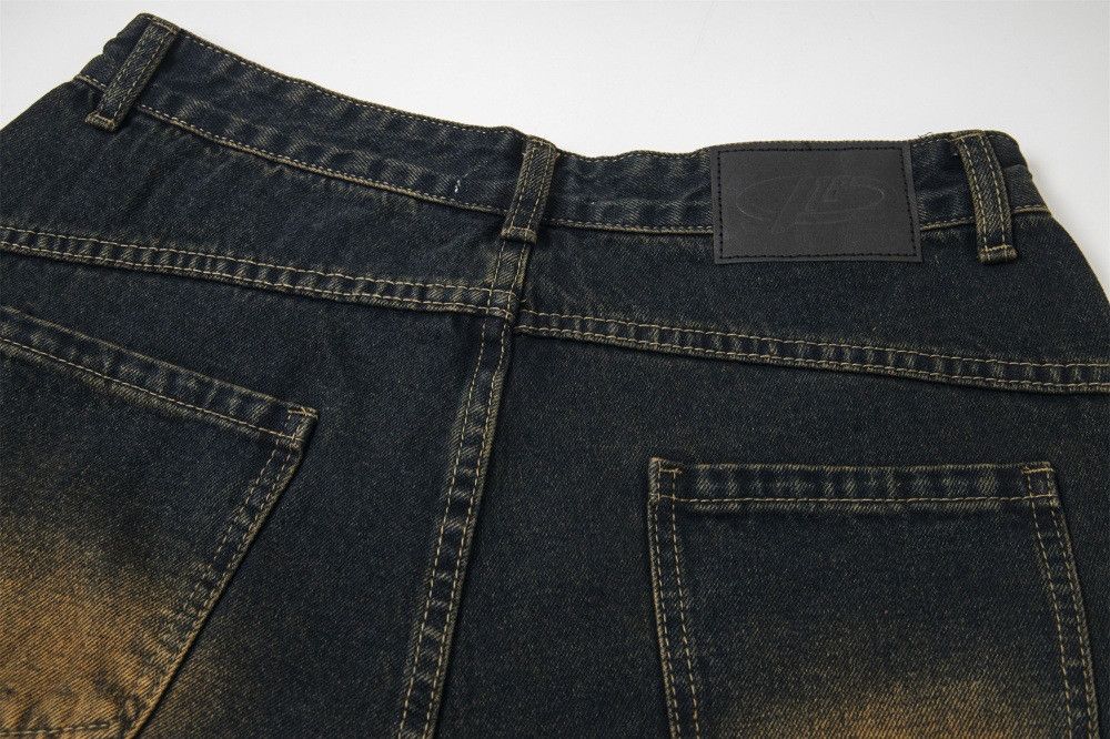Japanese Brand × Vintage Punk street distressed men's loose wide-leg denim shorts Size US 32 / EU 48 - 5 Thumbnail
