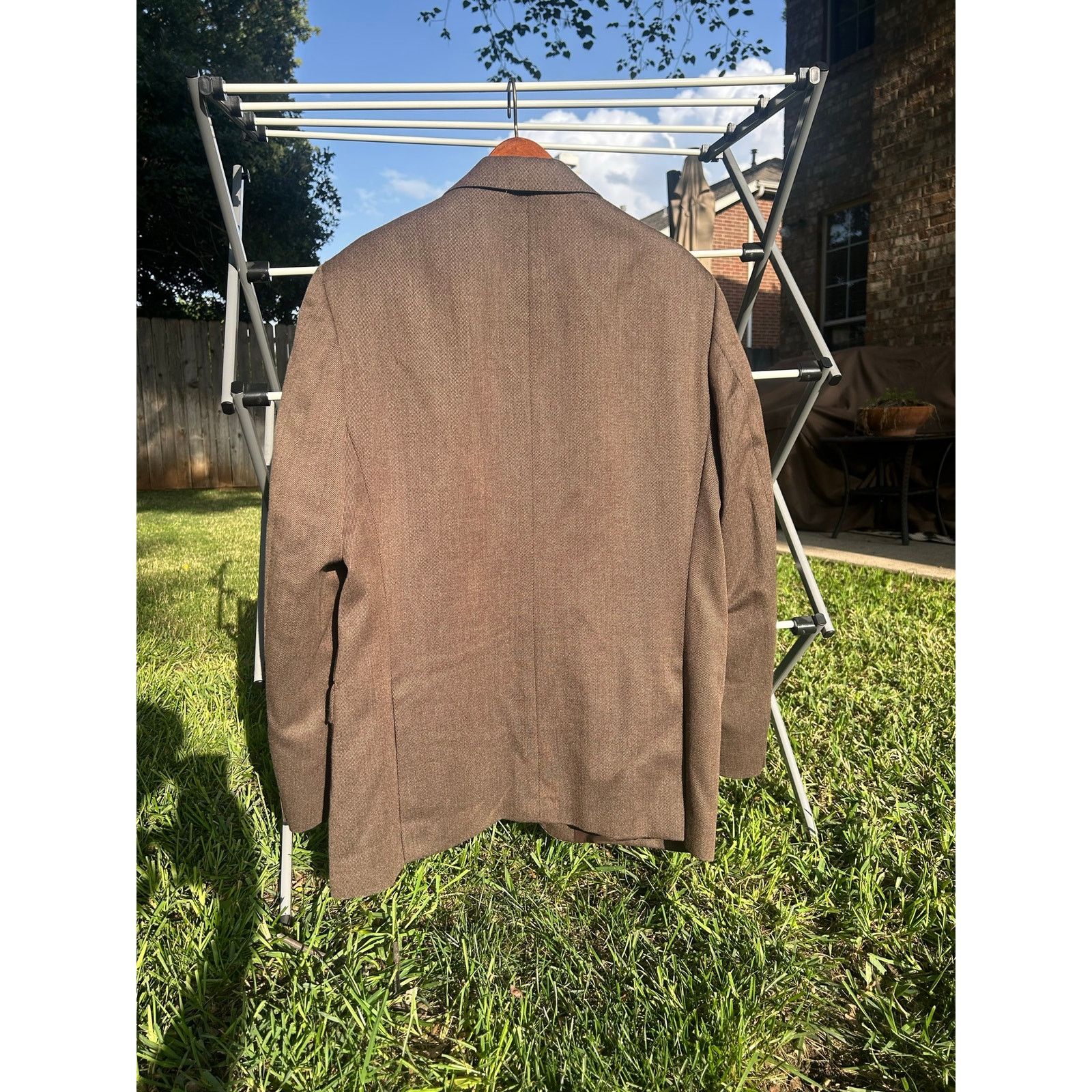 Other Pisano Linea Sartoriale Blazer Brown Zignone High Twist Size 44R - 5 Thumbnail