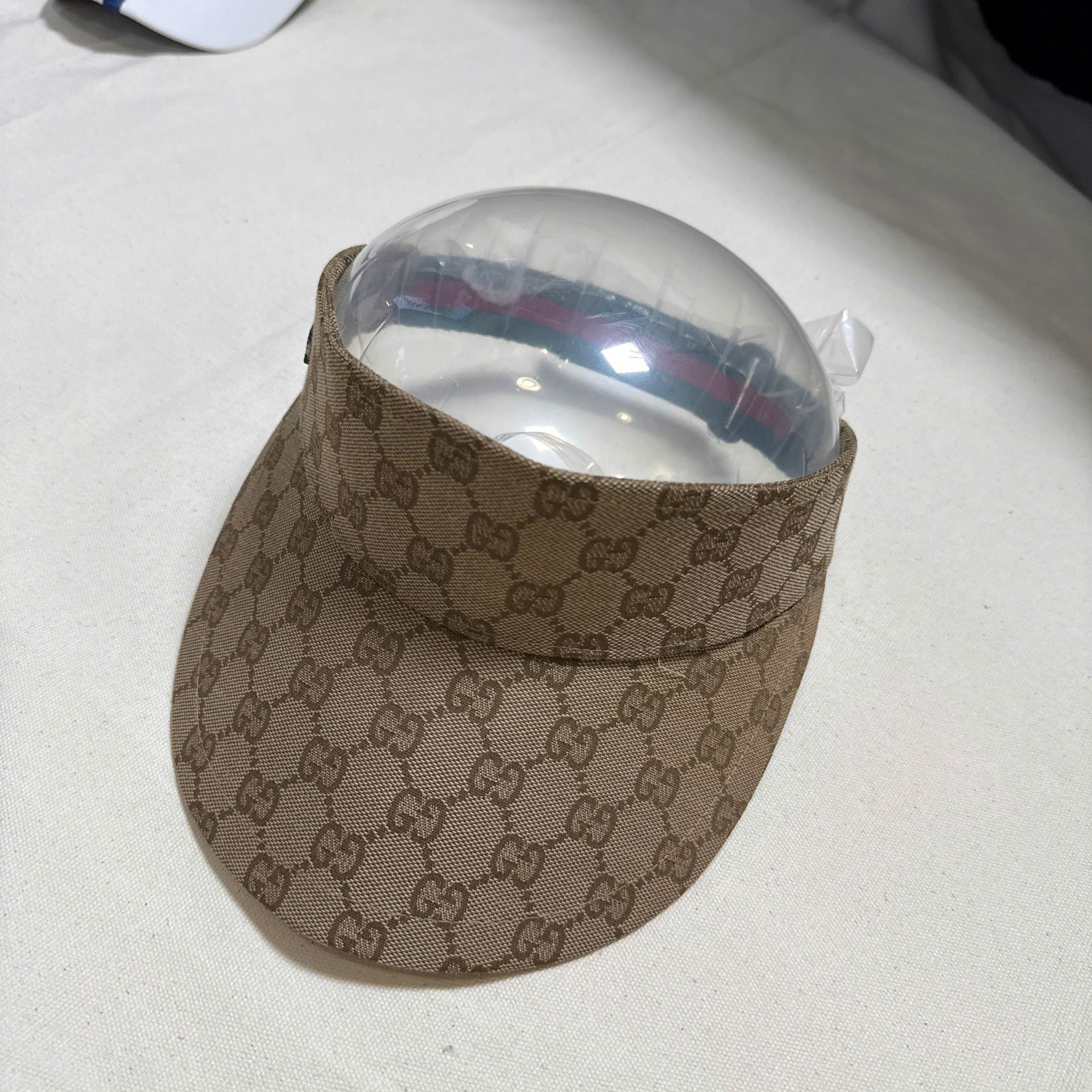 Gucci Gucci Original GG Canvas Monogram Visor with Web Strap 