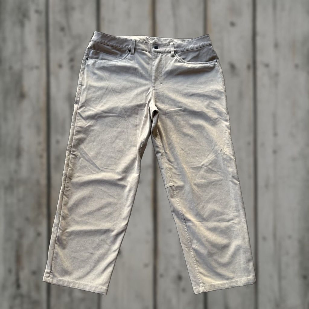 Lululemon Lululemon Men Pants 36x27 Regular Fit Straight Leg Chino Beige Cotton Spandex 5-Pocket Outdoor Stretch Flat Front Size US 36 / EU 52 - 1 Thumbnail