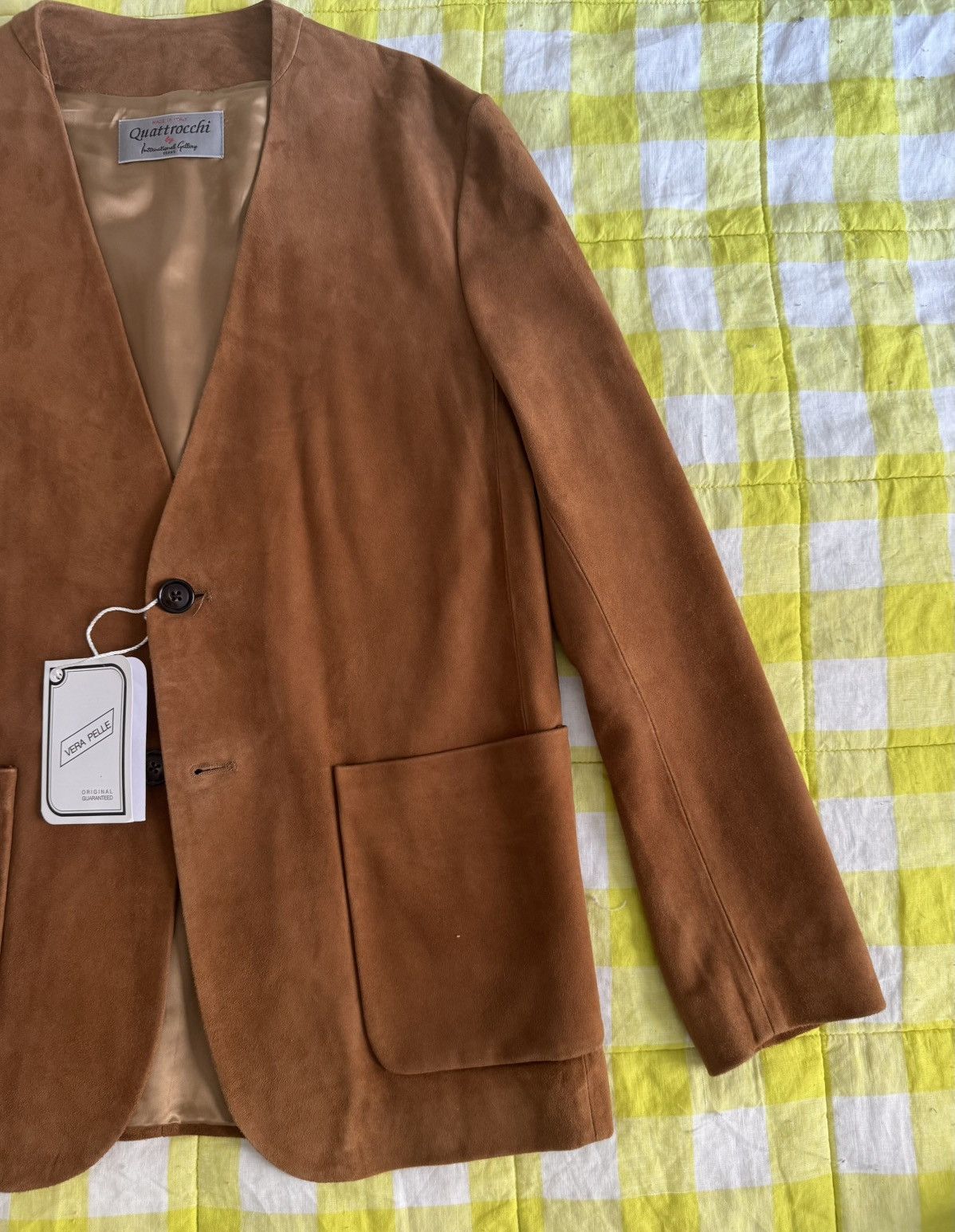 Beams Japan Beams Made in Italy Collarless Suede Jacket 42 XS NWT Size US XS / EU 42 / 0 - 14 Thumbnail