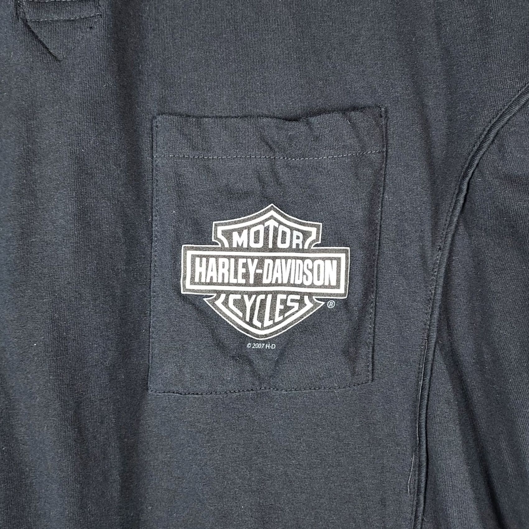 Harley Davidson Harley-Davidson Polo Shirt 2XL Mens Black Short Sleeve Button Collared Logo Polo Shirt, 100% Cotton, Casual, Regular Fit, Motorcycle Theme Size US XXL / EU 58 / 5 - 3 Thumbnail