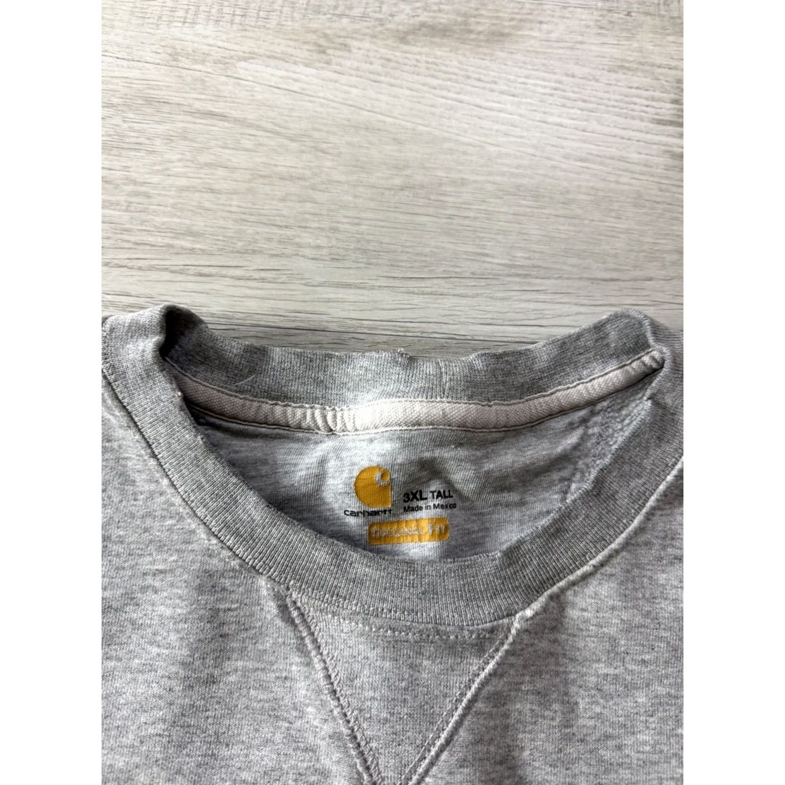 Carhartt VINTAGE Carhartt Original Fit Heather Gray Crew Neck Sweatshirt K124 HGY Mens 3XL TALL Size US XXL / EU 58 / 5 - 3 Thumbnail