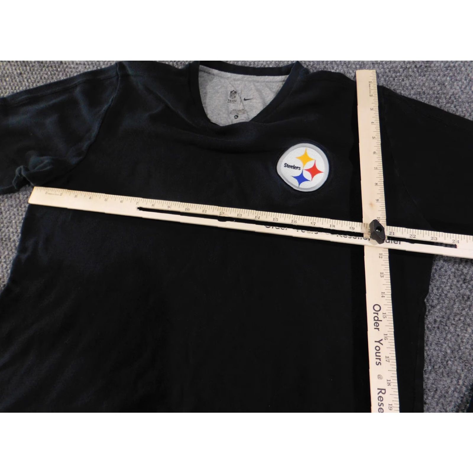Nike Pittsburgh Steelers Shirt Mens XL Black Long Sleeve Nike NFL Team Apparel Cotton Size US XL / EU 56 / 4 - 7 Thumbnail