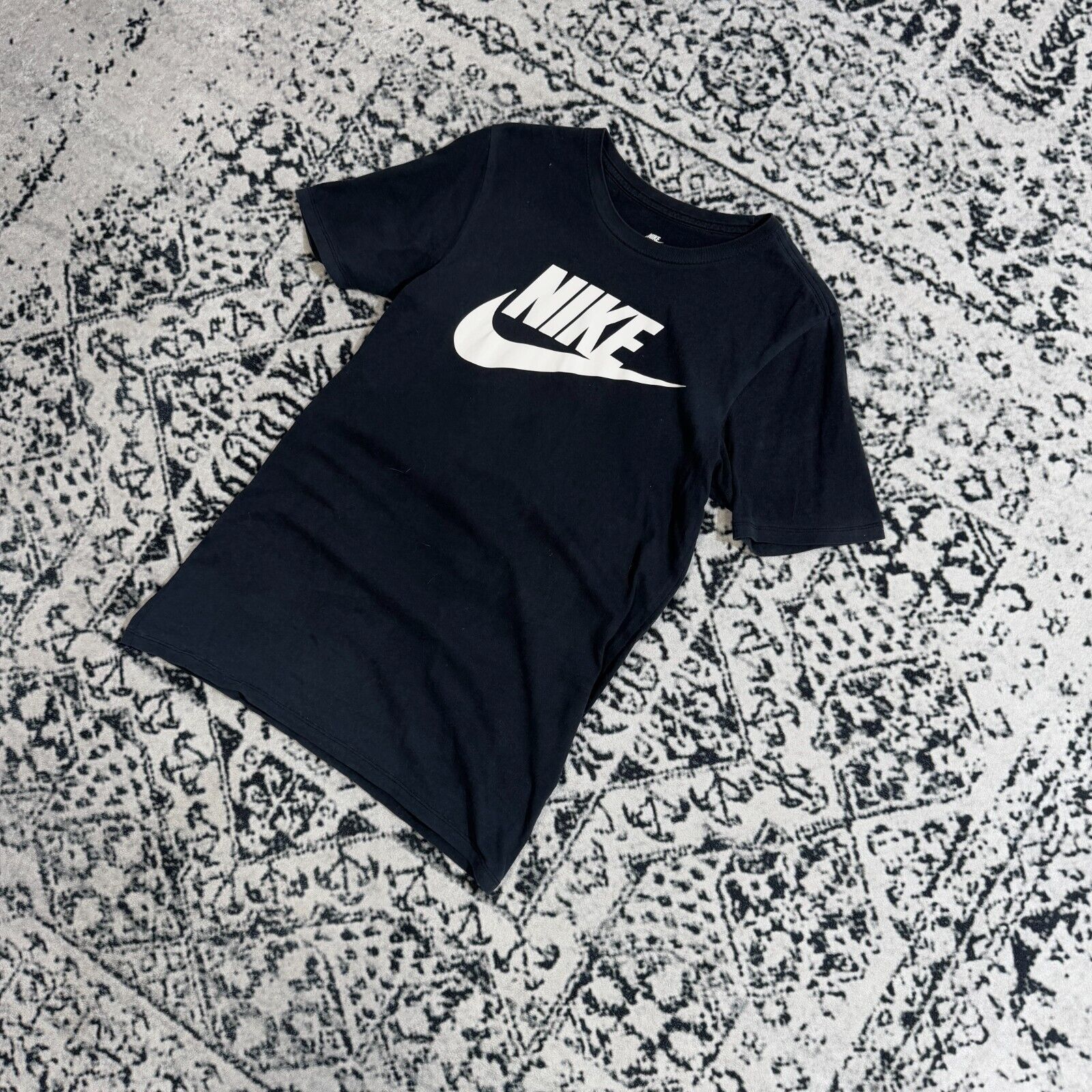 Nike × Vintage Vintage Nike Black Cotton T-Shirt Size S Center Swoosh Gym Size US S / EU 44-46 / 1 - 2 Thumbnail