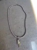 Jewelry 4mm Lightning Zircon Tennis Chain Iced Out Bling Necklace Size ONE SIZE - 3 Thumbnail