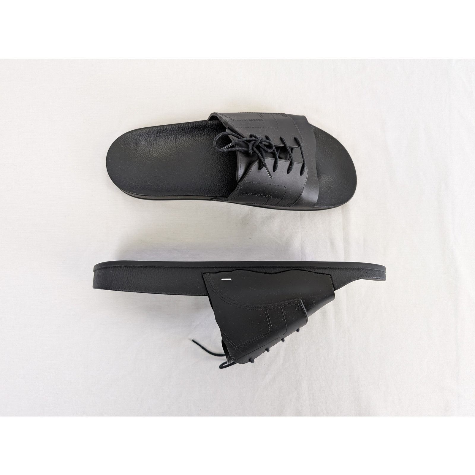 Maison Margiela o1rshd1 Pool Slides Slipper in Black Size US 12 / EU 45 - 1 Thumbnail