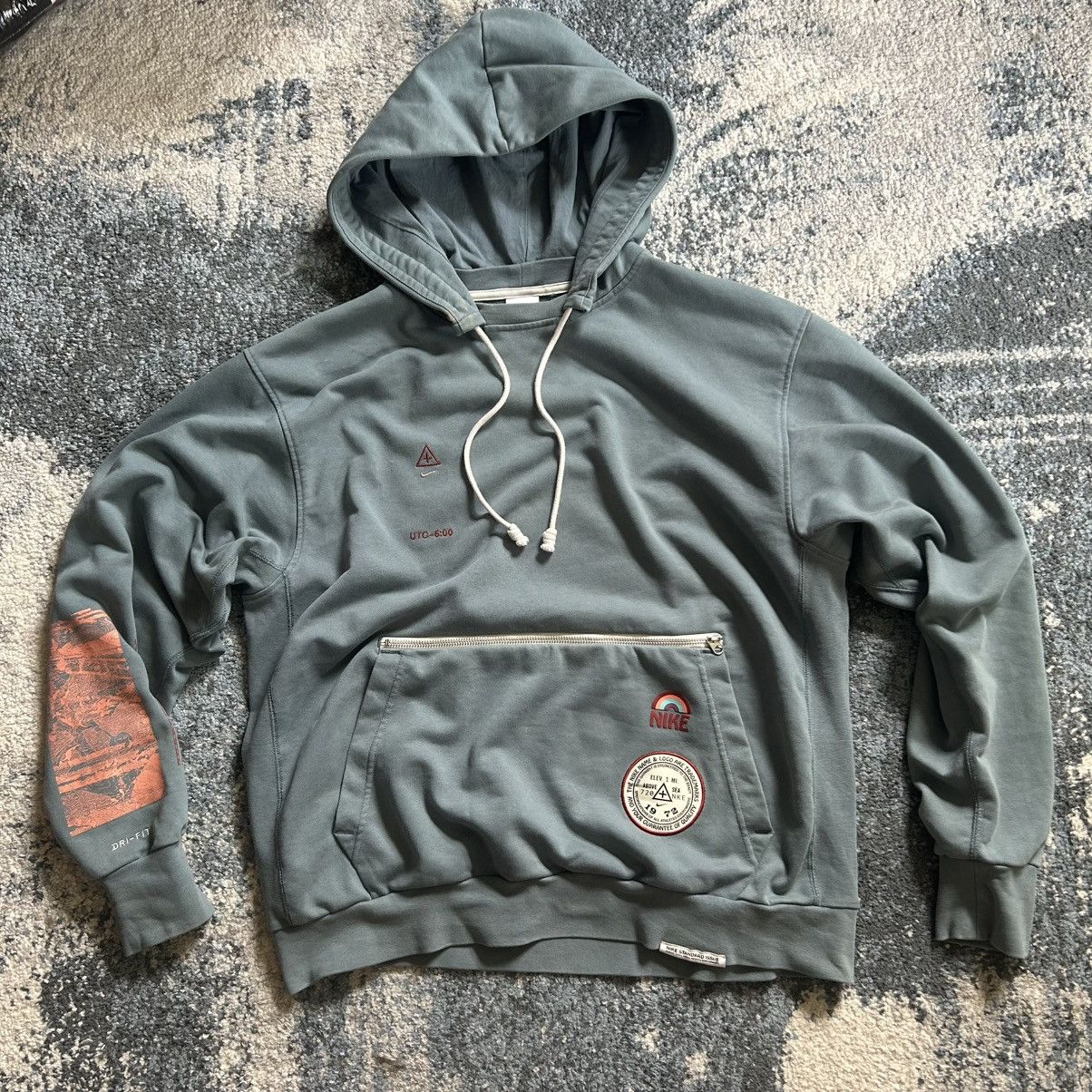 Nike TEAL ACG STANDARD iSSUE AFTERHOOD SWEATSHiRT PREPPY TRAiL Size US L / EU 52-54 / 3 - 6 Thumbnail