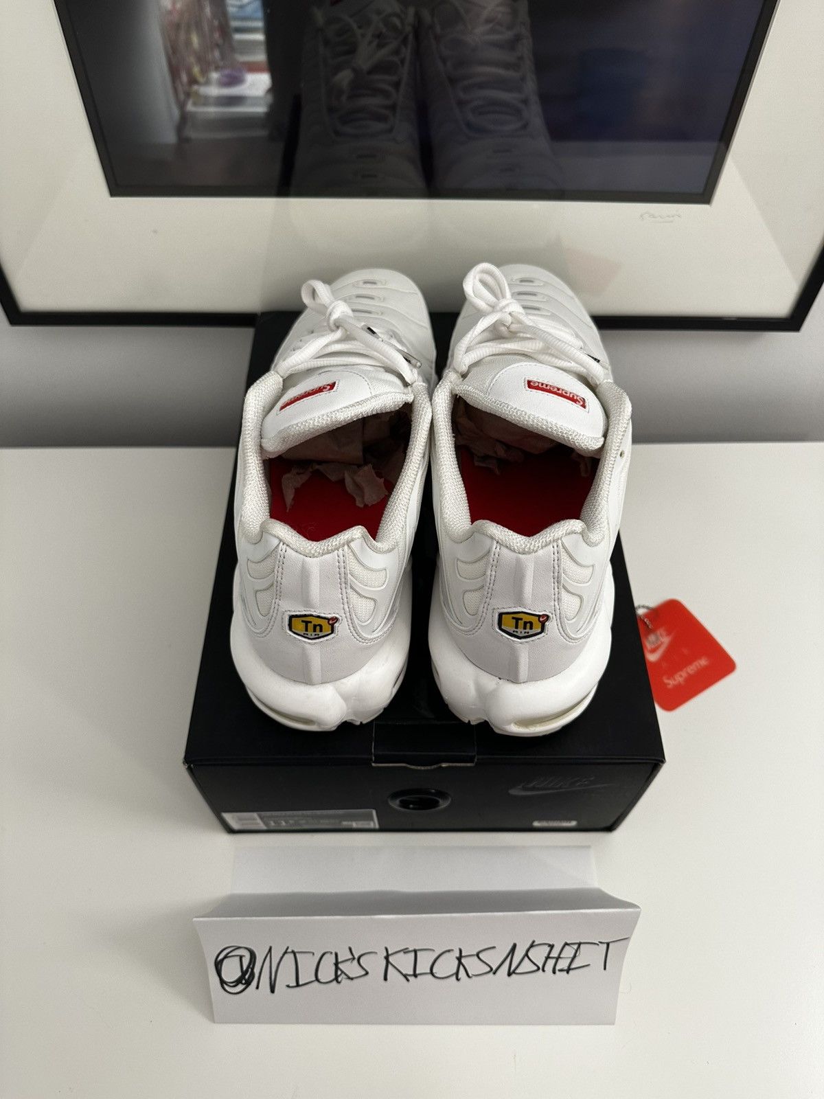 Nike × Supreme Nike Air Max Plus Supreme White Size US 11.5 / EU 44-45 - 6 Thumbnail